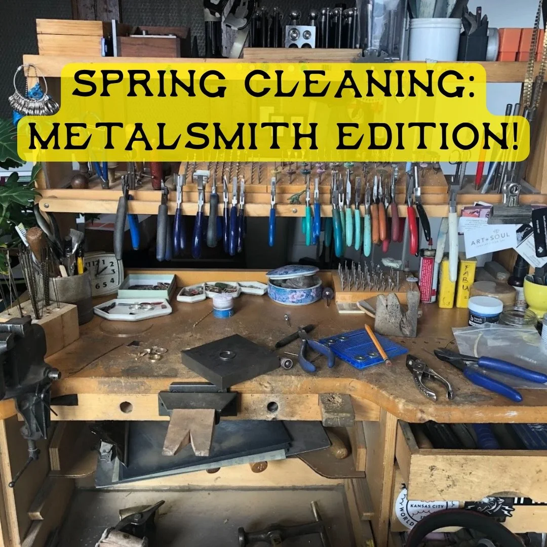 Spring cleaning, but make it metalsmithing.

A little de-rust, a little organization, and suddenly your bench (or garage) feels 10x bigger. Swipe for our favorite spring cleaning tools tips to keep those metalsmithing tools shiny and ready for your n