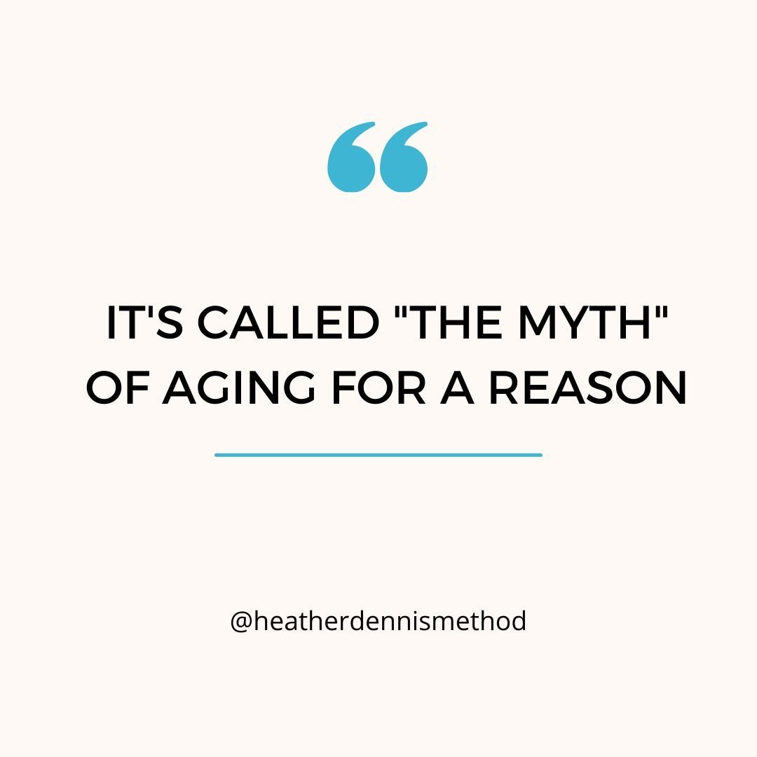 Most of what we believe is aging is lifestyle. Move more, eat more protein and hang out with people who are doing interesting things! #olderbolderbetter #ageisanumber #feelbetter #getstrong #zone2cardio #resistancetraining #heatherdennismethod