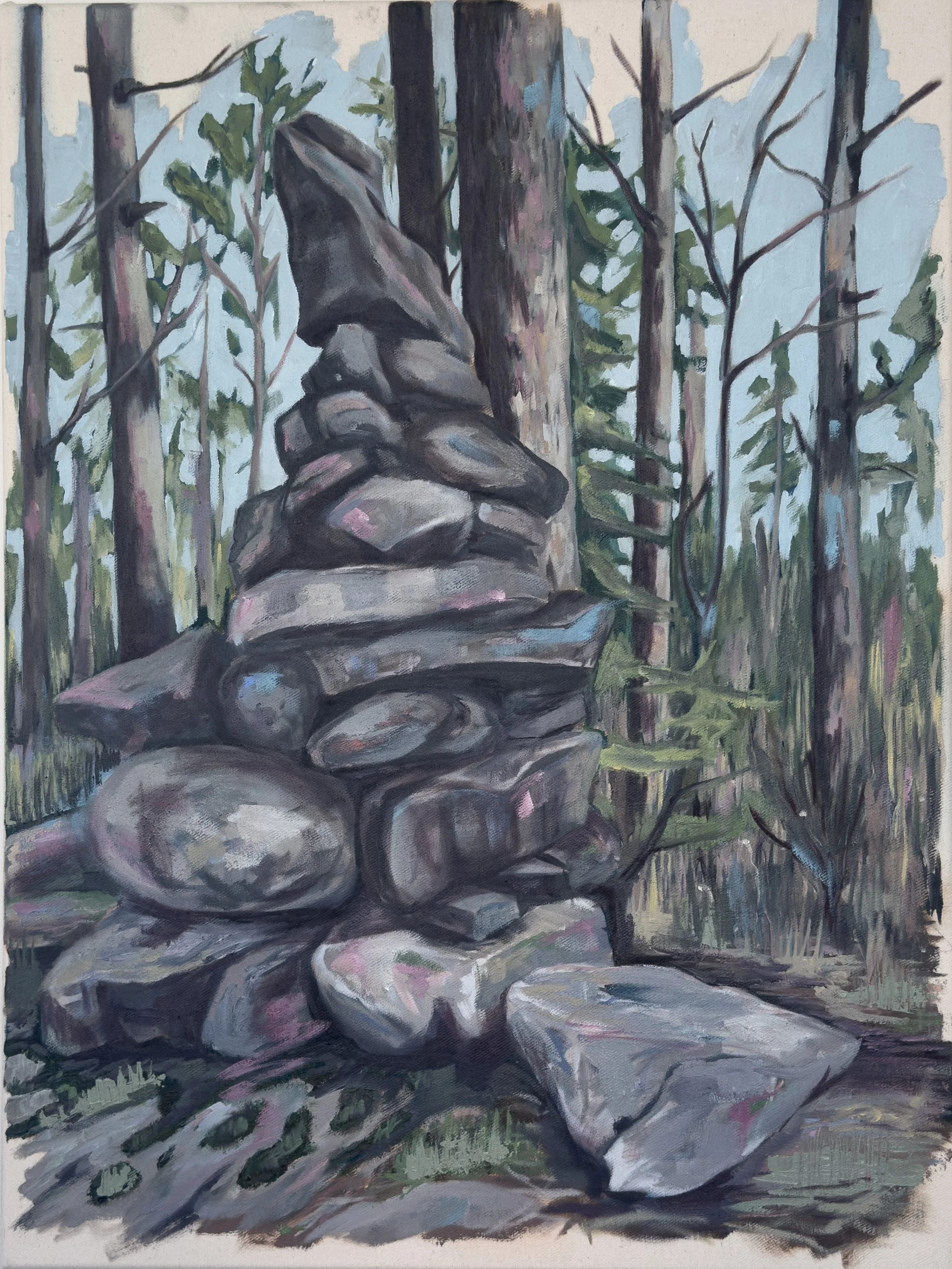 "Cairn", oil on canvas, 80 x 60 cm, 2026