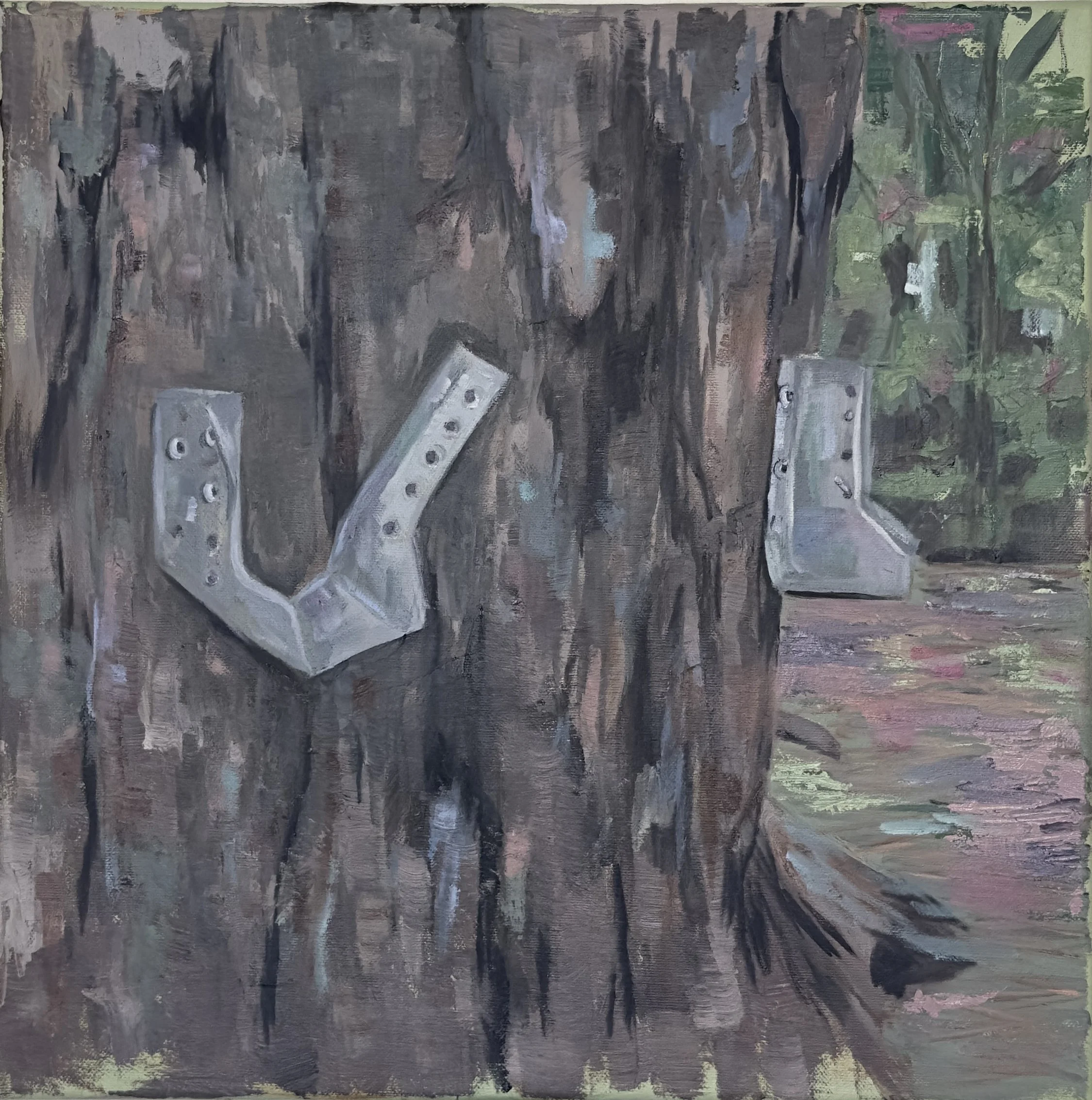 "Entaglements", oil on canvas, 40 x 40 cm, 2026