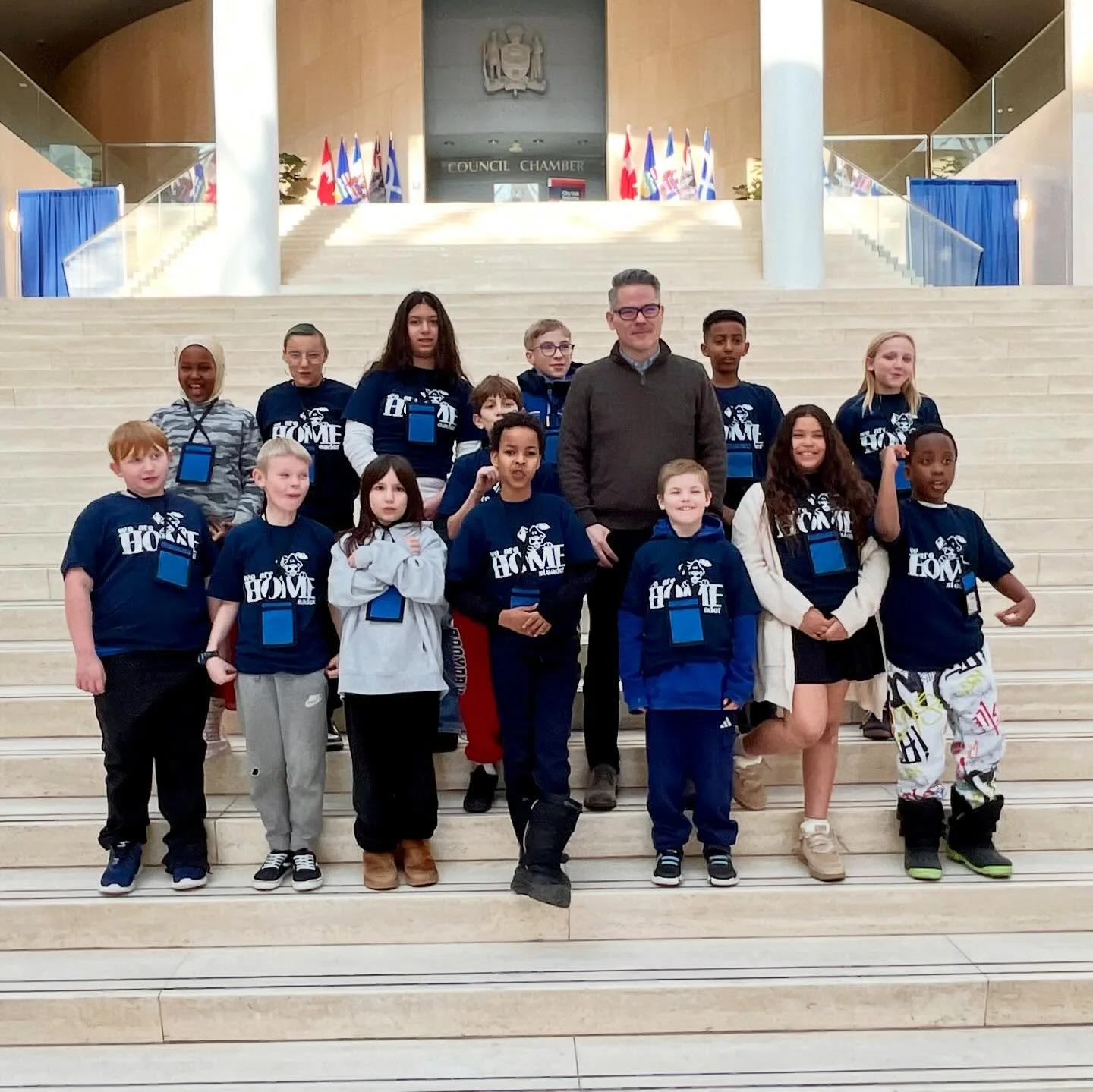 Thank you to Grade 4/5/6 Opportunity Class from Homesteader School for all your amazing questions and for measuring my moustache at City Hall School.