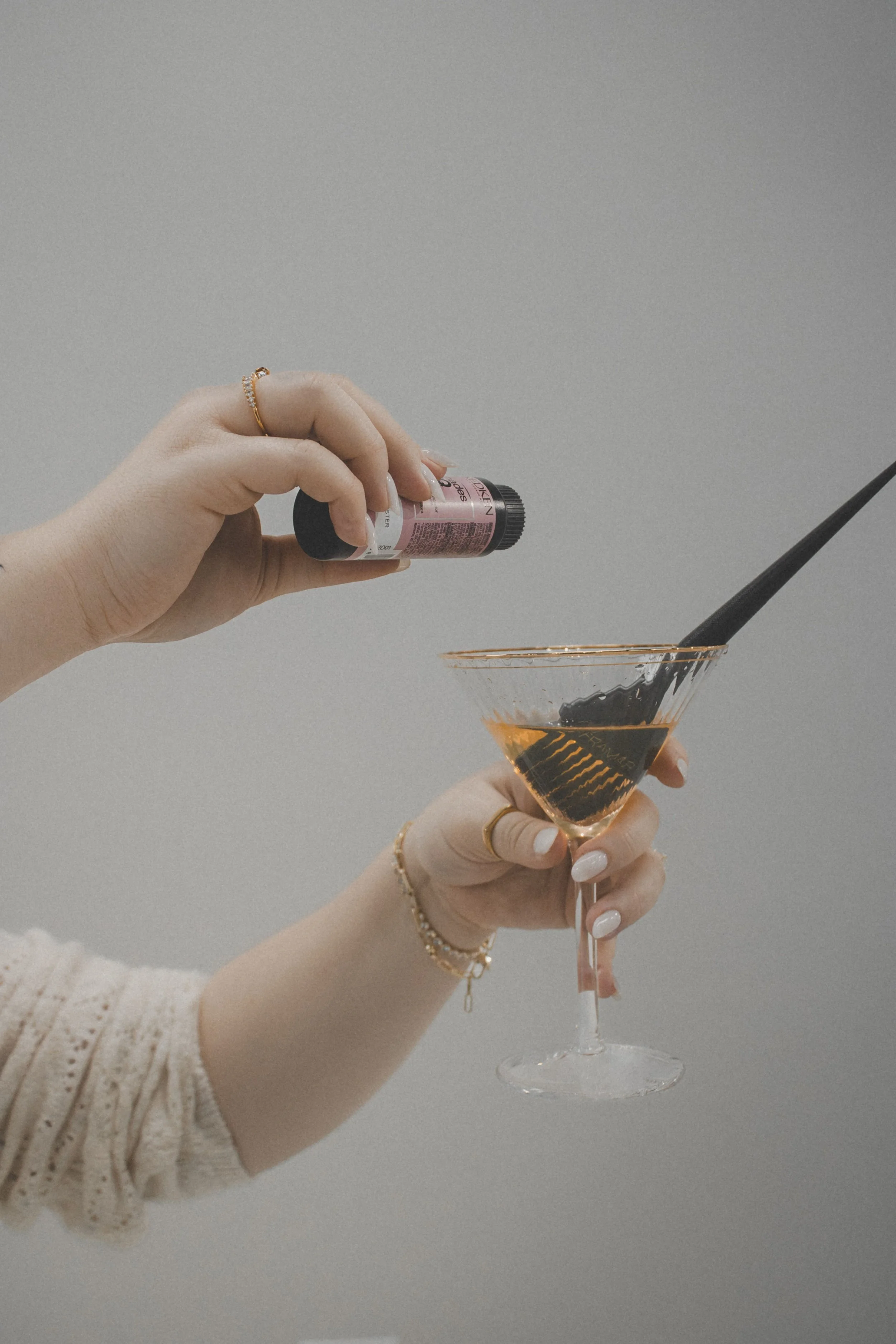 shades EQ color in a martini glass thats pretty