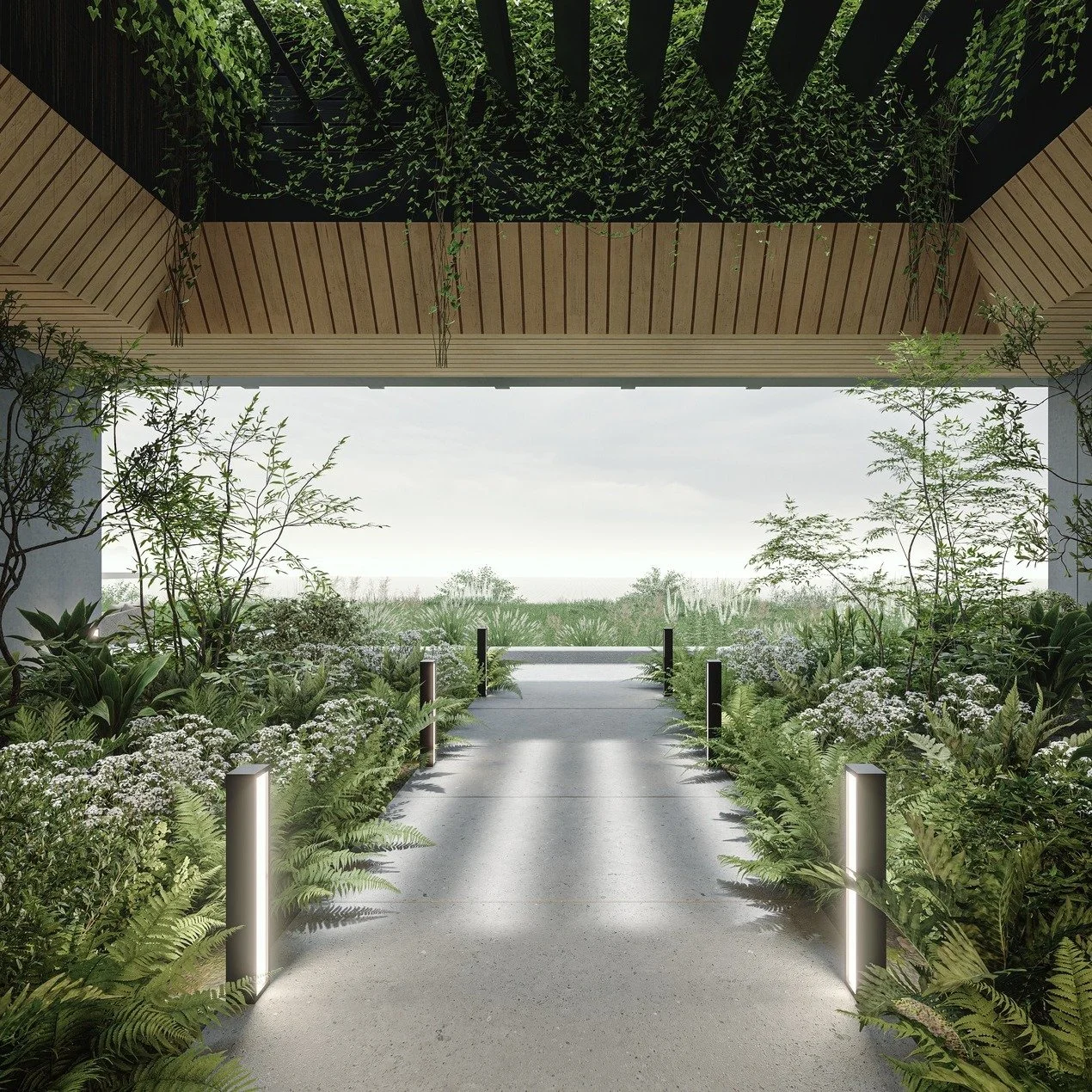This is how a home should greet you.
A calm, intentional entrance that blurs the line between inside and out&mdash;letting the light, air, and landscape lead the way. For our new Nova Scotia project, indoor&ndash;outdoor living isn&rsquo;t a feature,