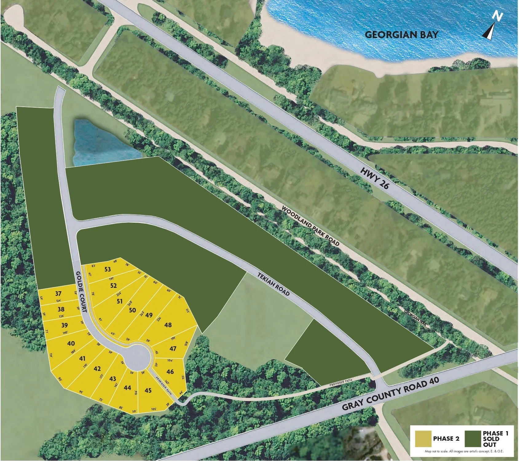 site plan for the Bayside development project