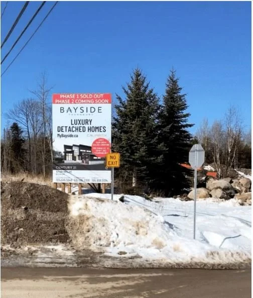 Bayside Luxury Detached Homes Sign