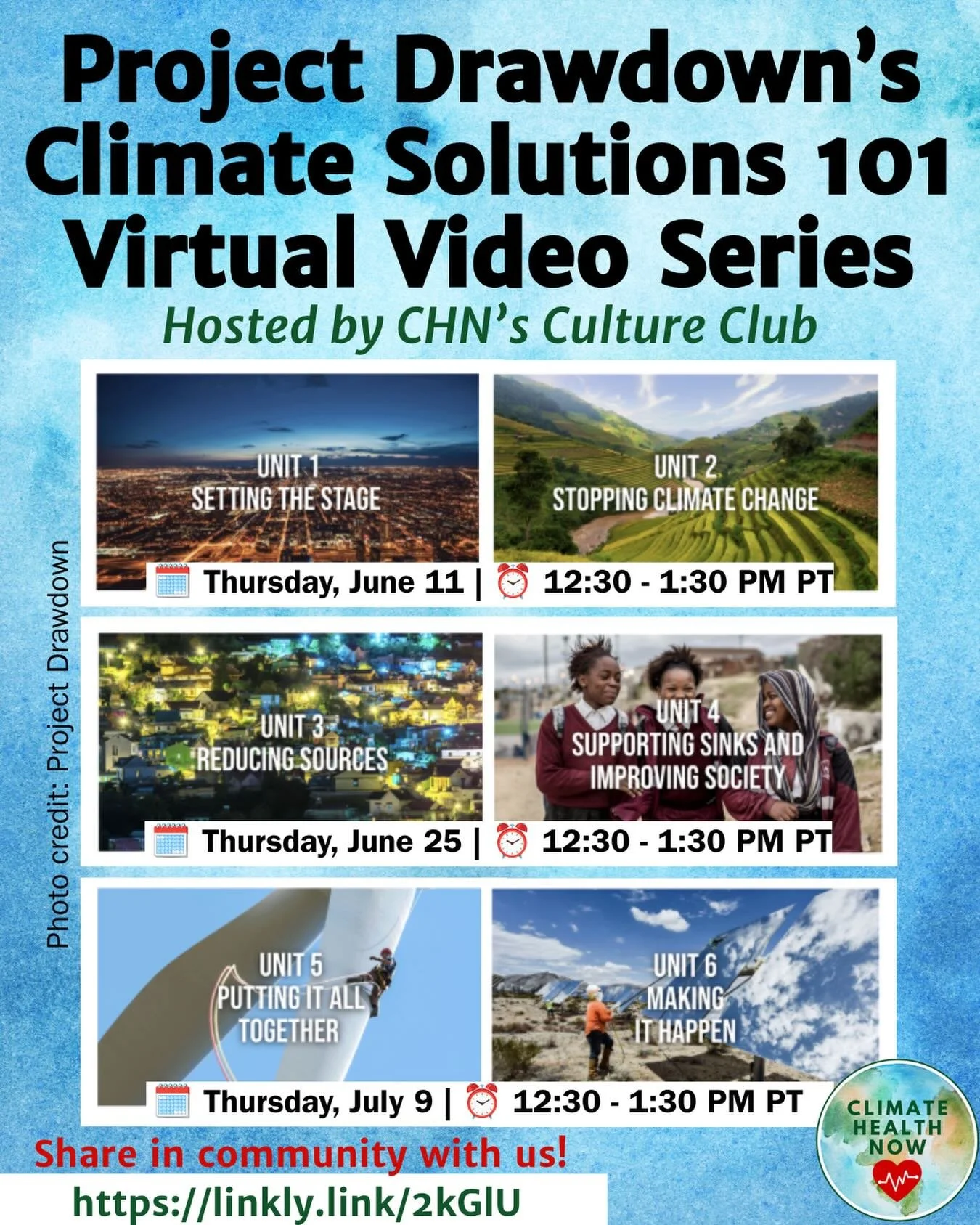 Feel free to join one or all! Read here for more details about @projectdrawdown and to register:
https://linkly.link/2kGlU

#ProjectDrawdown #climatesolutions #climateexperts #climateadvocacy #climatehealthnow