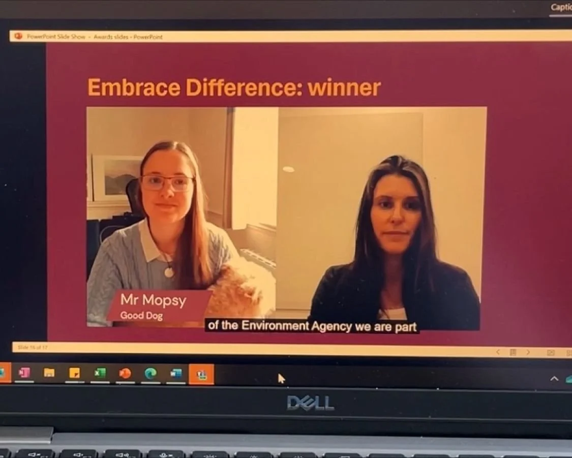 UK Government DEFRA: Embrace Difference award winners: Vera wins award in recognition of going above and beyond as Environment Agency Autism and ADHD committee member.