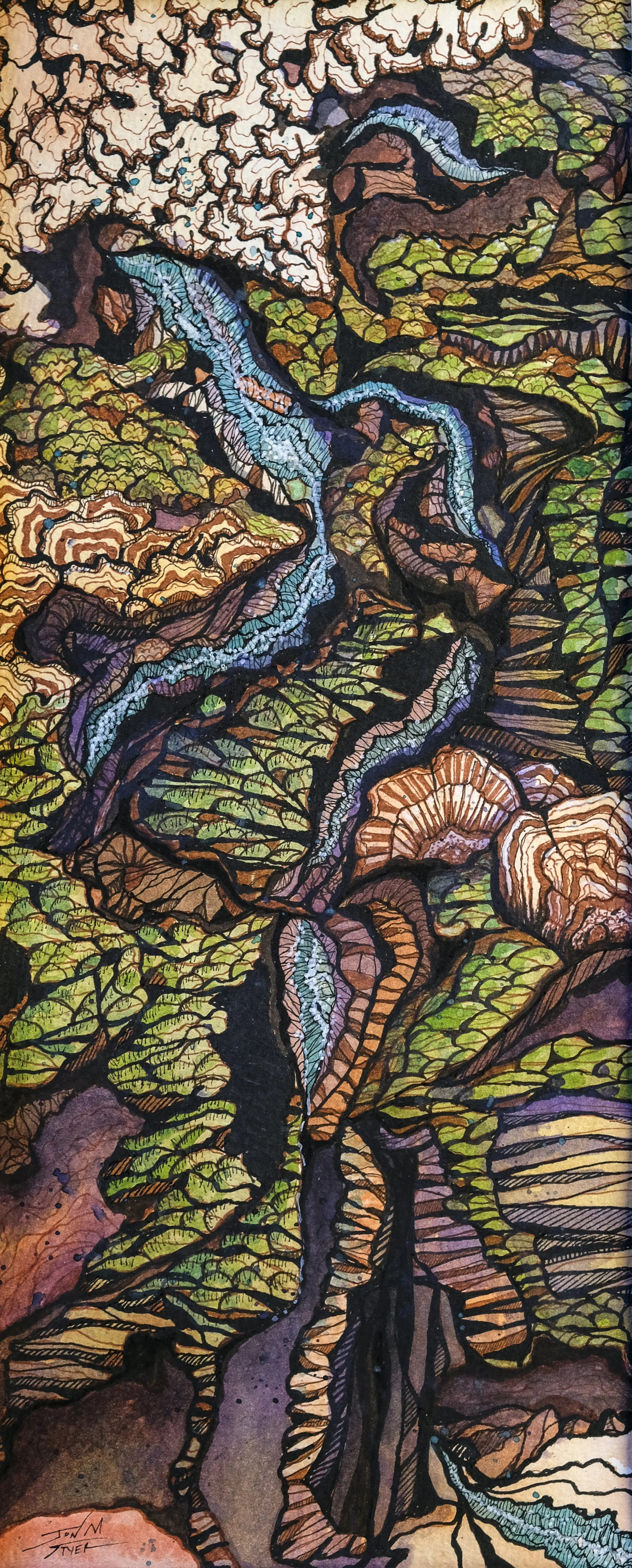 Crystal River, 2025
Ink and watercolor
6” x 14.5”