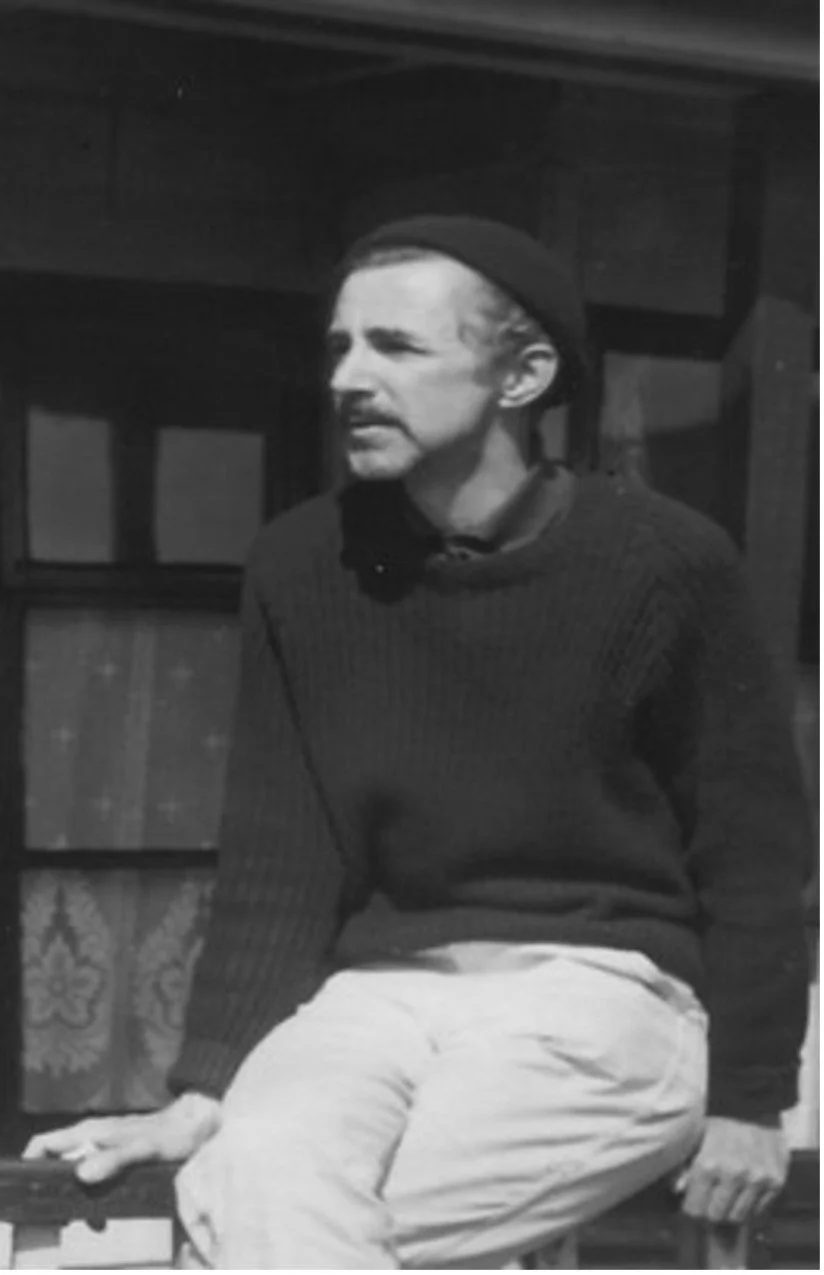Desmond Paul Henry (1921-2004), Portrait picture 1963
Artist in his study in his Whalley Range home, Manchester, with Drawing Machine One