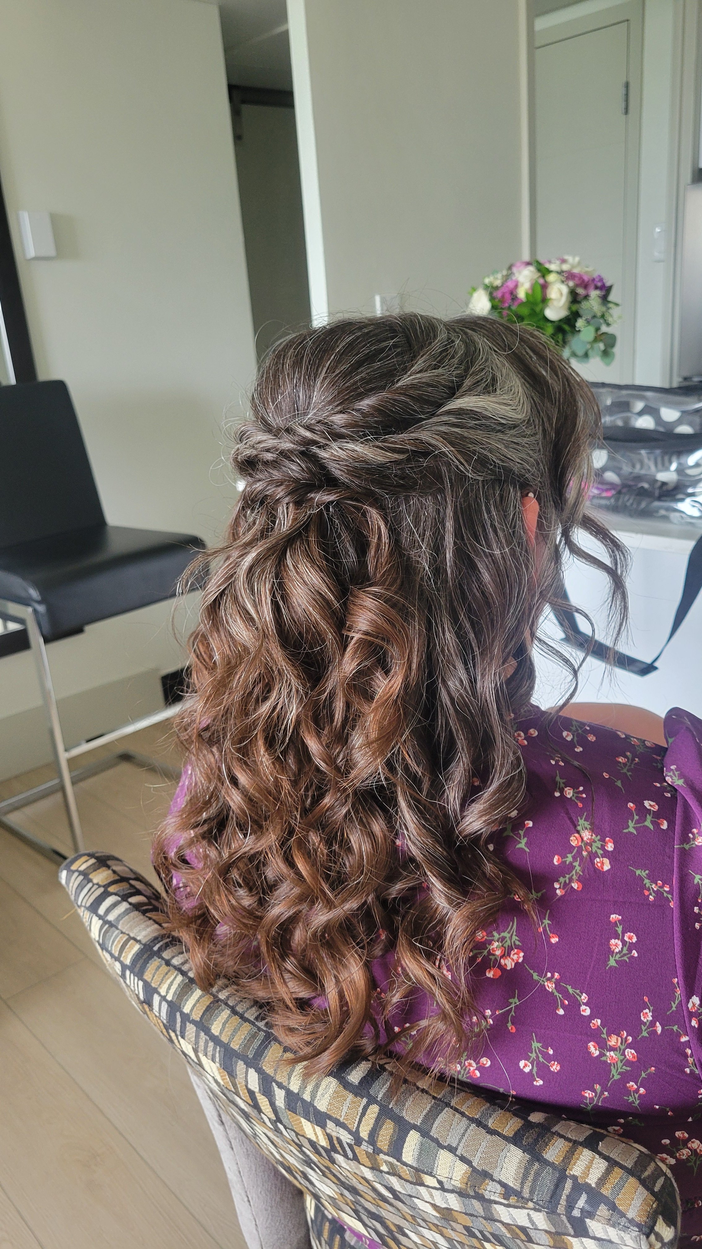 Bridal half updo
