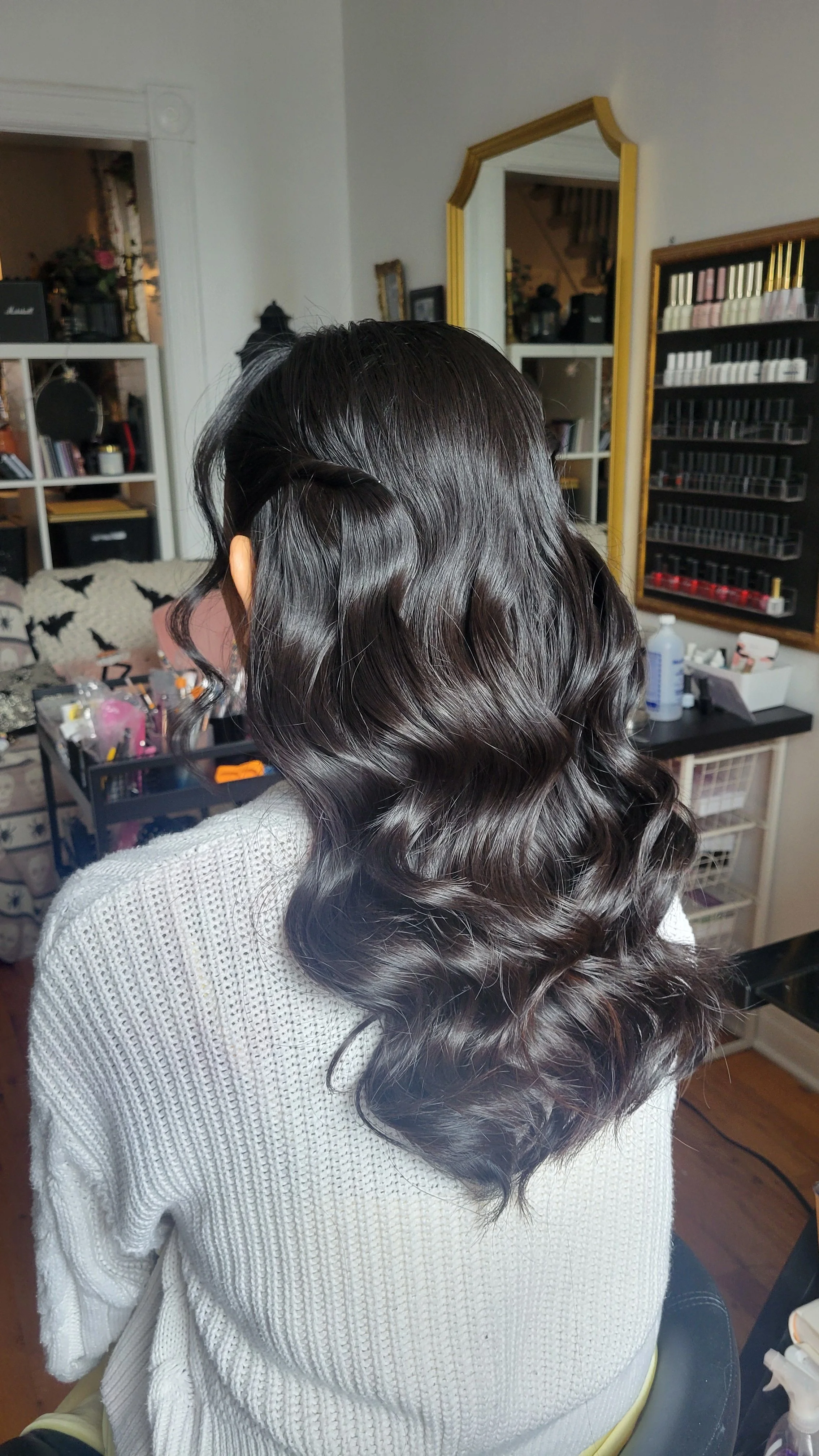 Bridal glam wave style