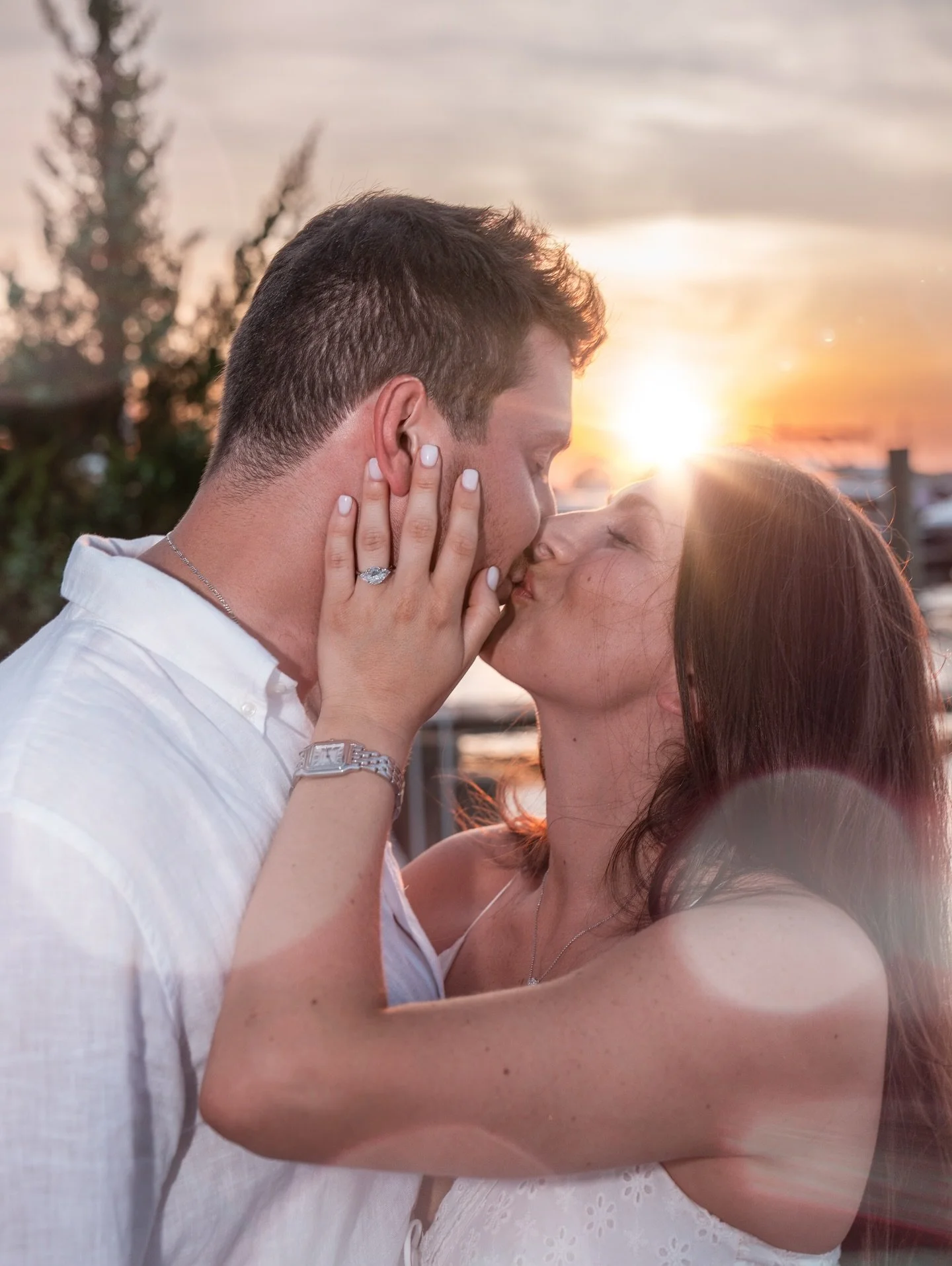 Golden hour, salty air, and a kiss that lit up the shore. ☀️💍 Congrats on the engagement, Ashley &amp; Dan!

If you&rsquo;re dreaming of engagement photos that feel cinematic and authentically you, let&rsquo;s make it official.
DM to lock in your su