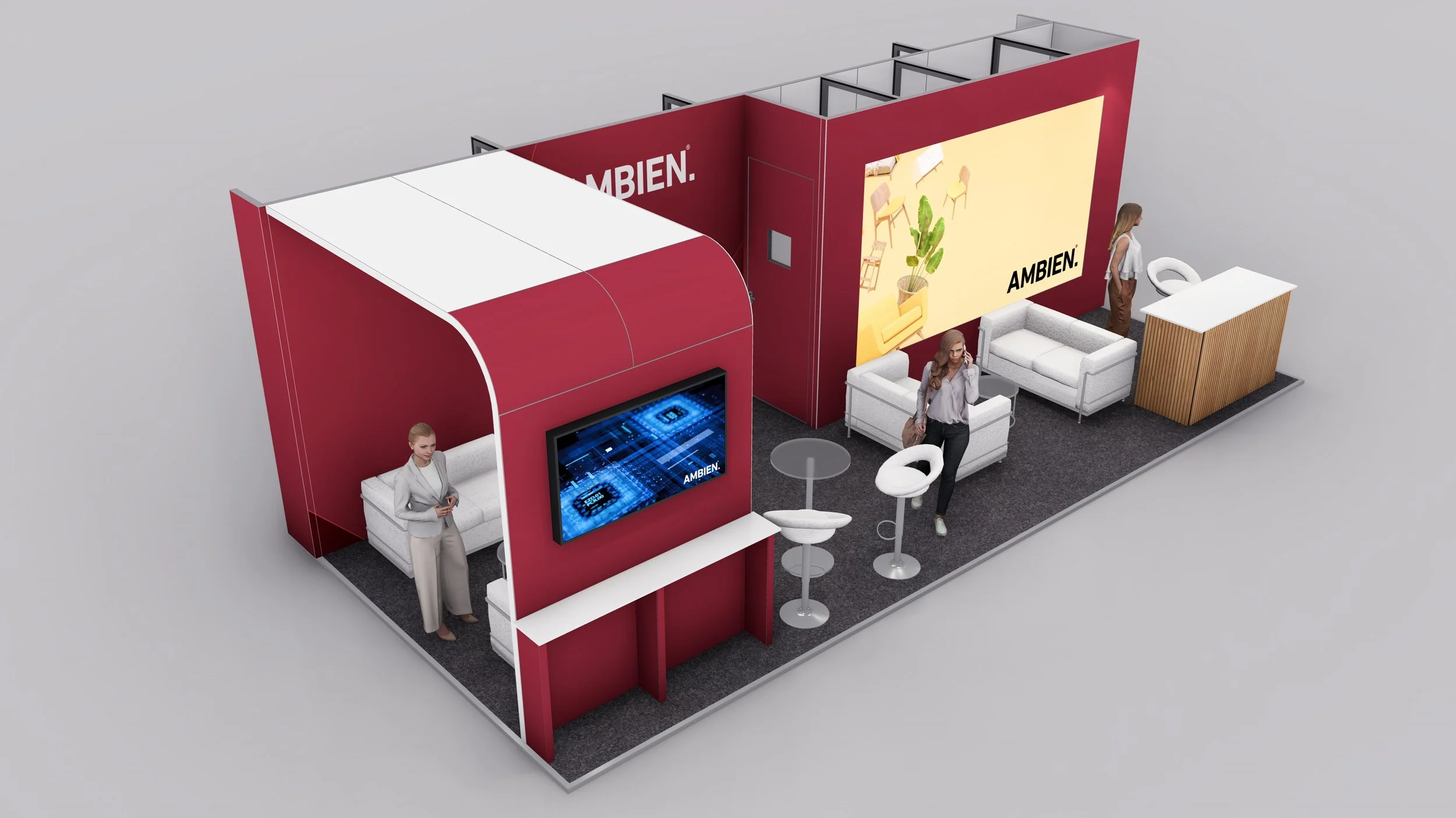 Pro Peninsula Exhibition Stand - 9m x 4m