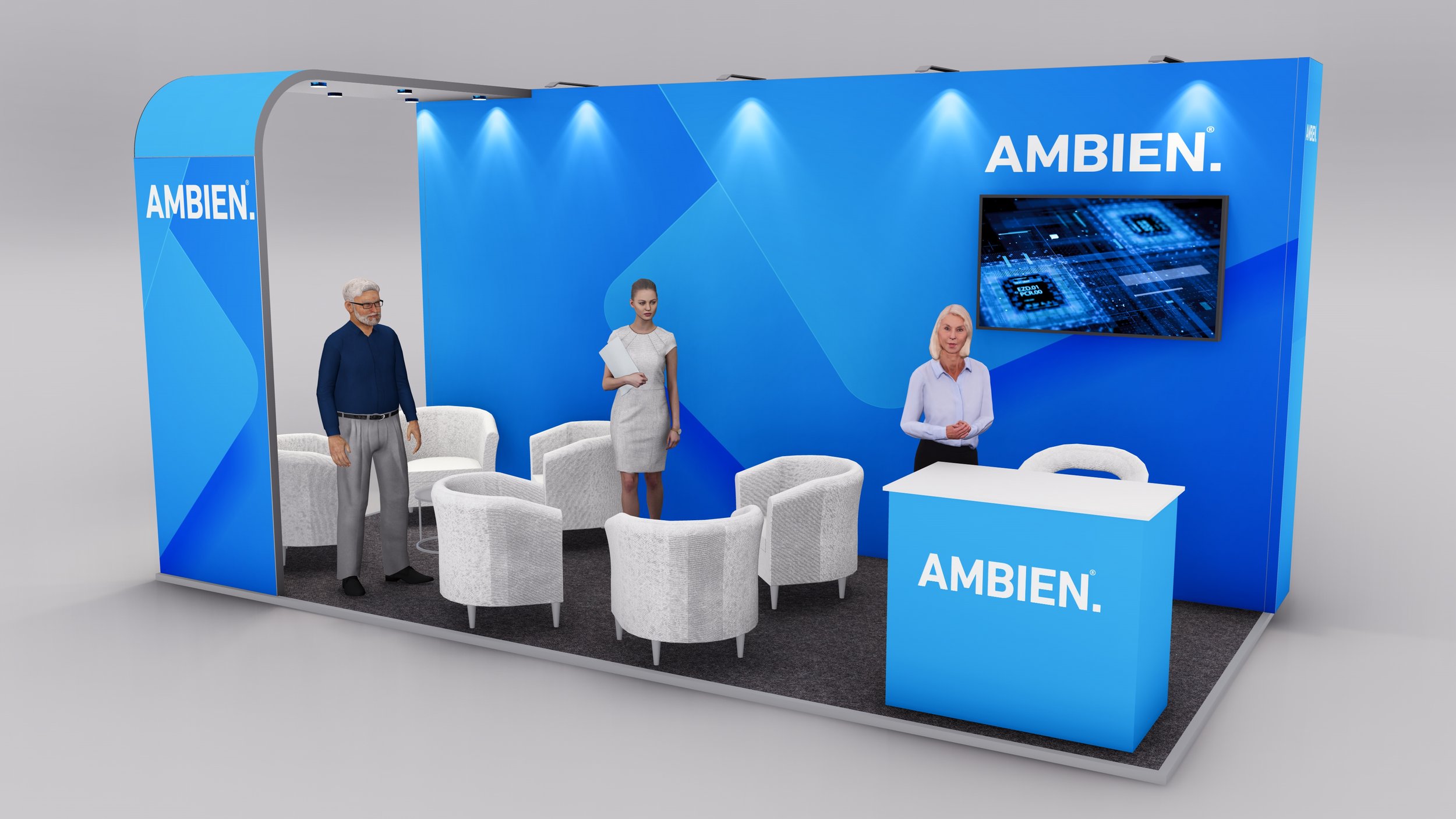 Pro Peninsula Exhibition Stand - 6m x 3m