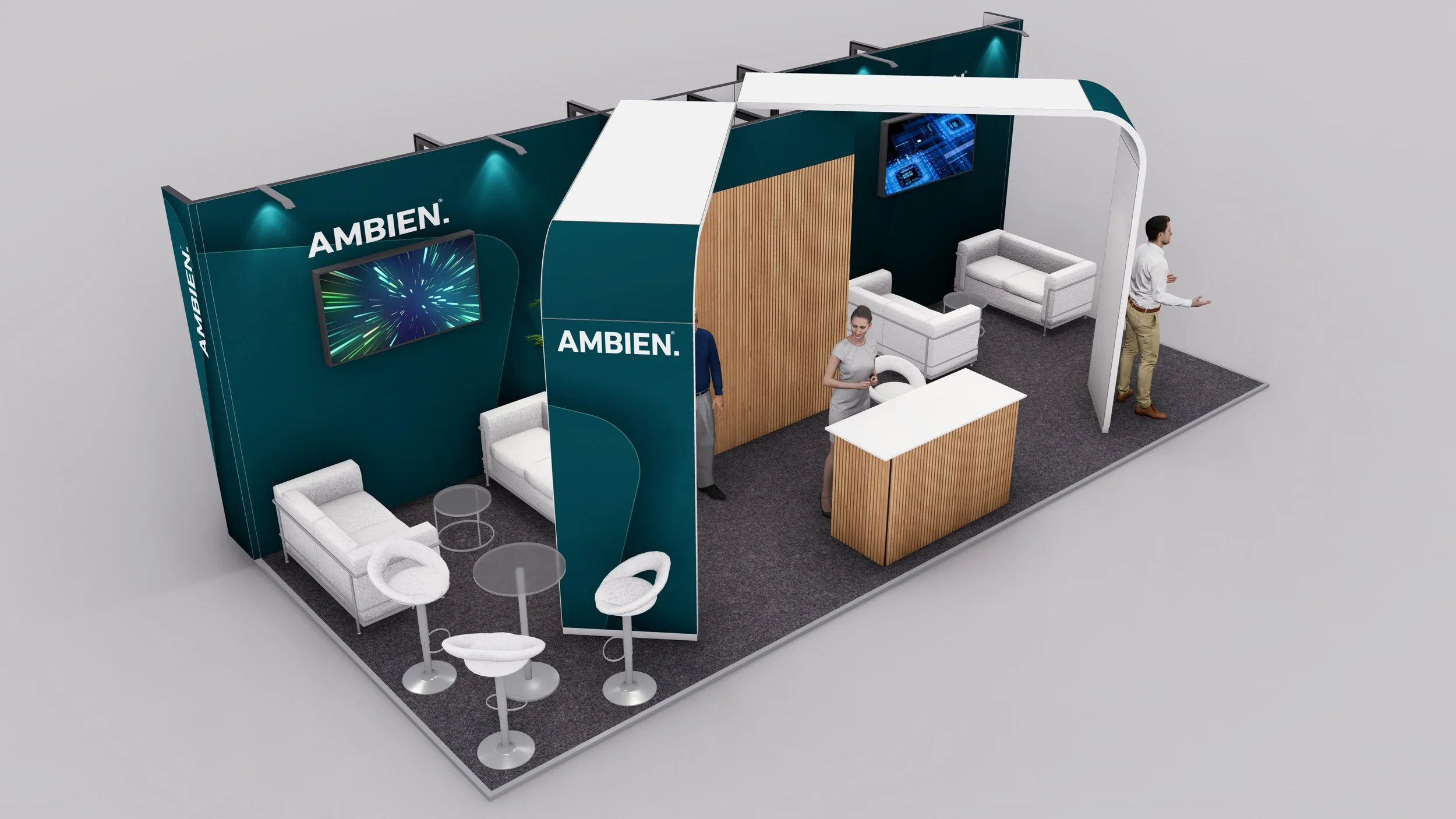 Pro Peninsula Exhibition Stand - 9m x 4m