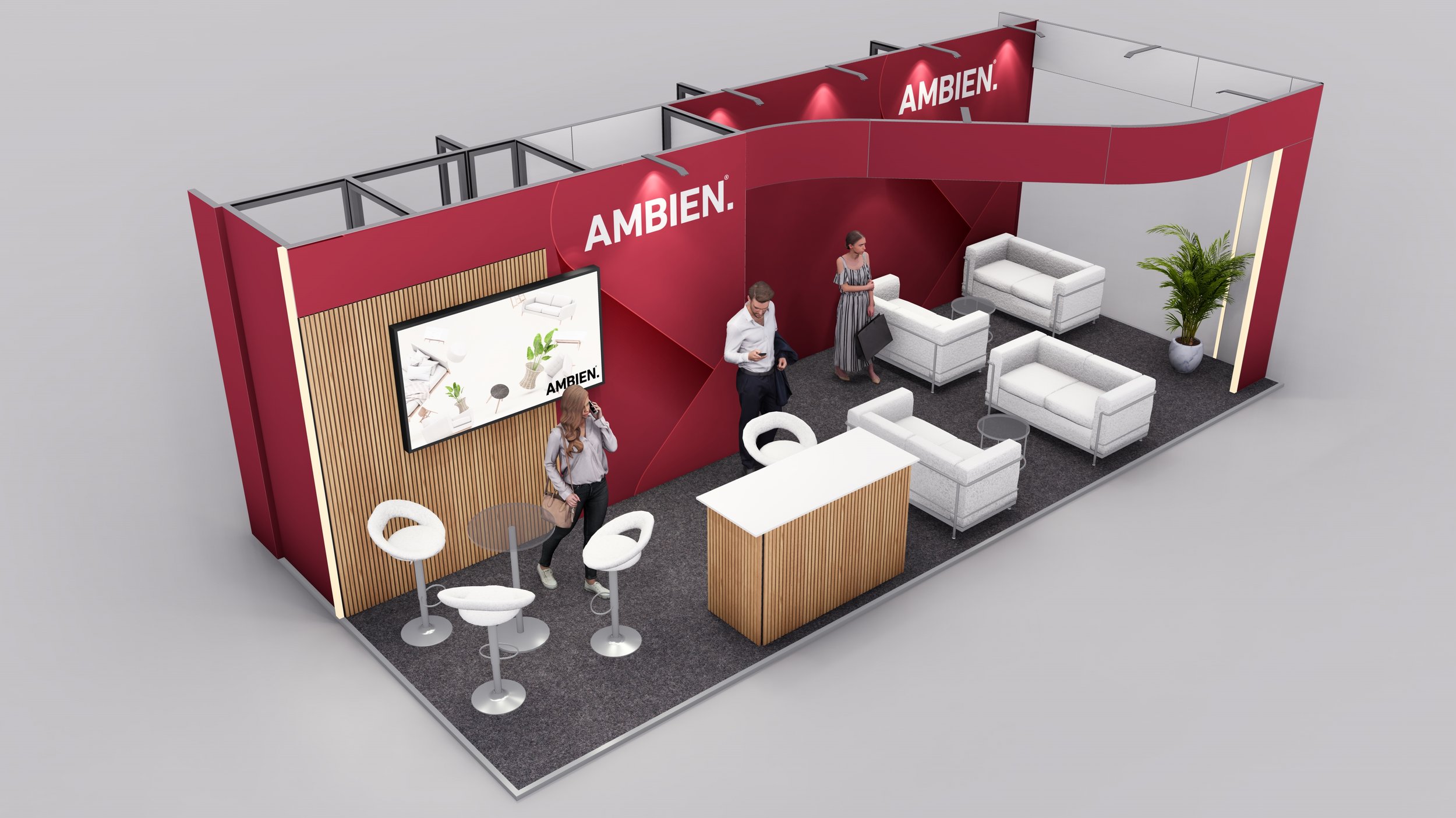 Pro Peninsula Exhibition Stand - 9m x 4m
