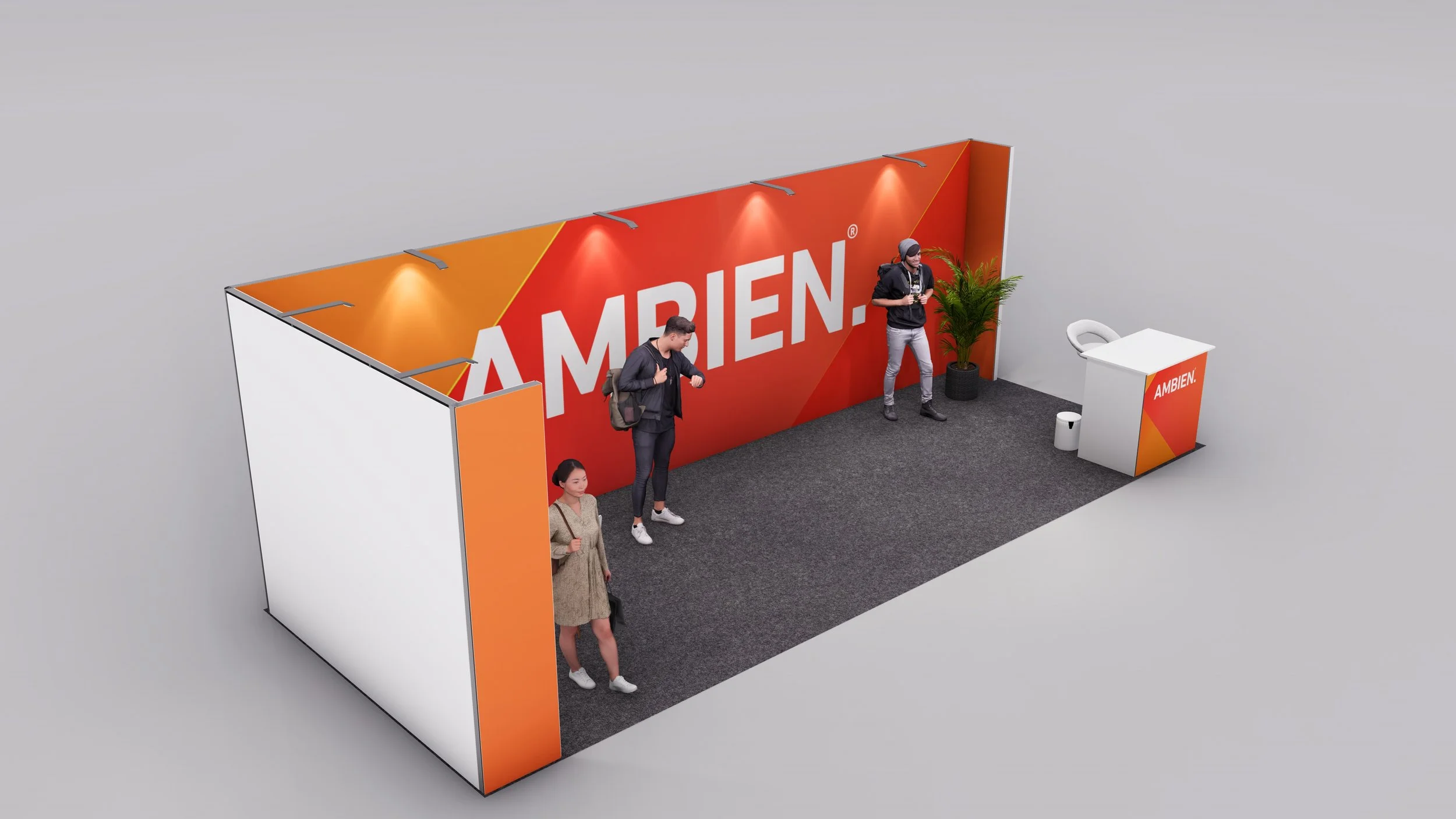 Corner Core Exhibition Stand - 8m x 3m
