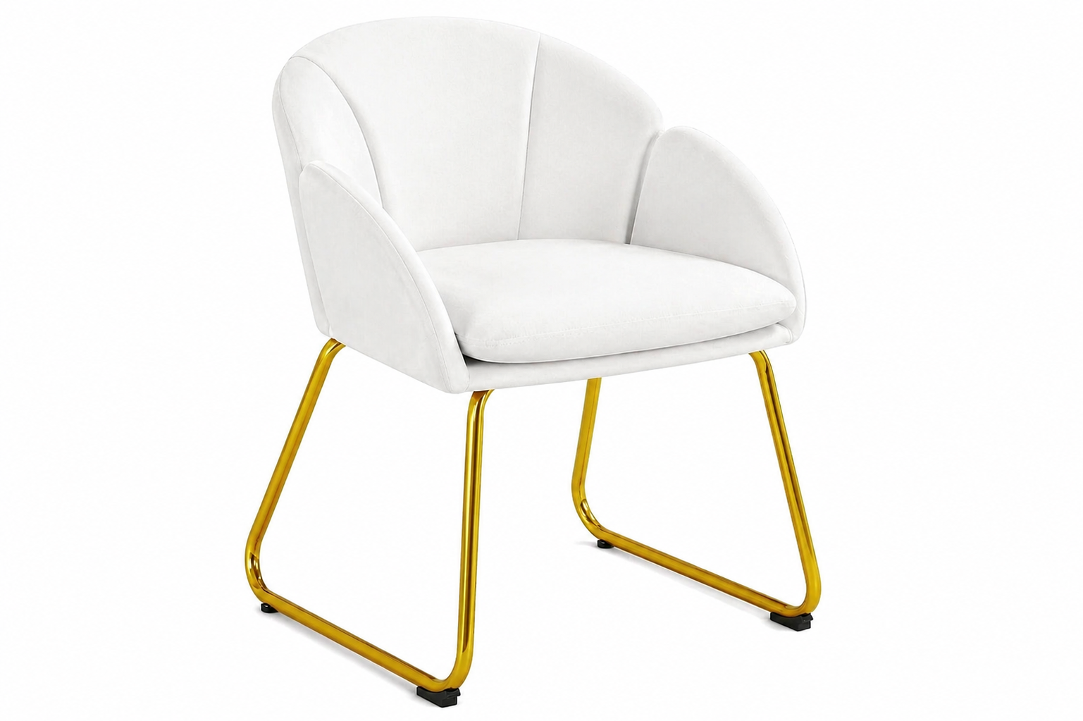 Flower Accent Armchair – White Velvet (Standard Range)