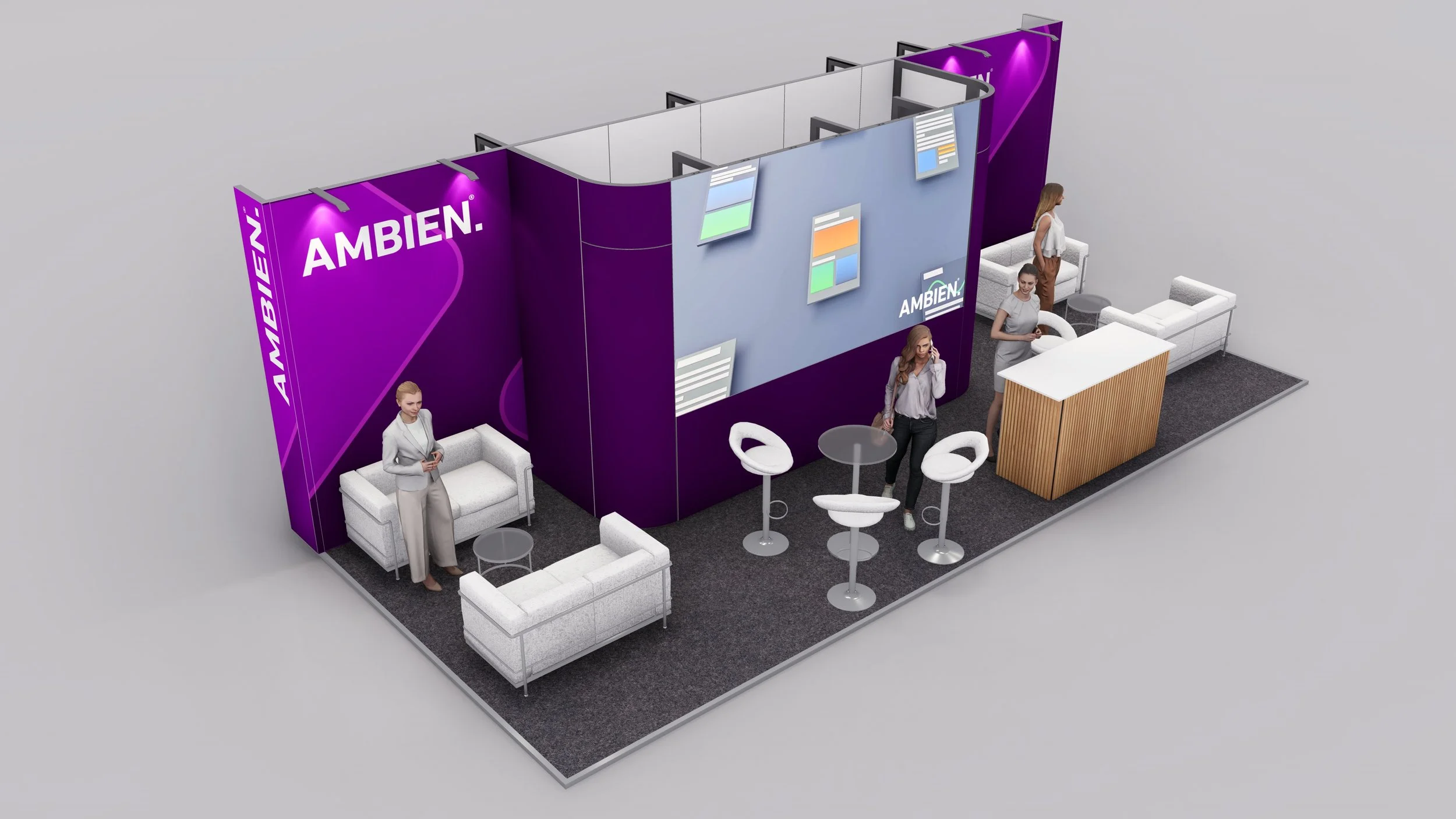 Pro Peninsula Exhibition Stand - 9m x 4m