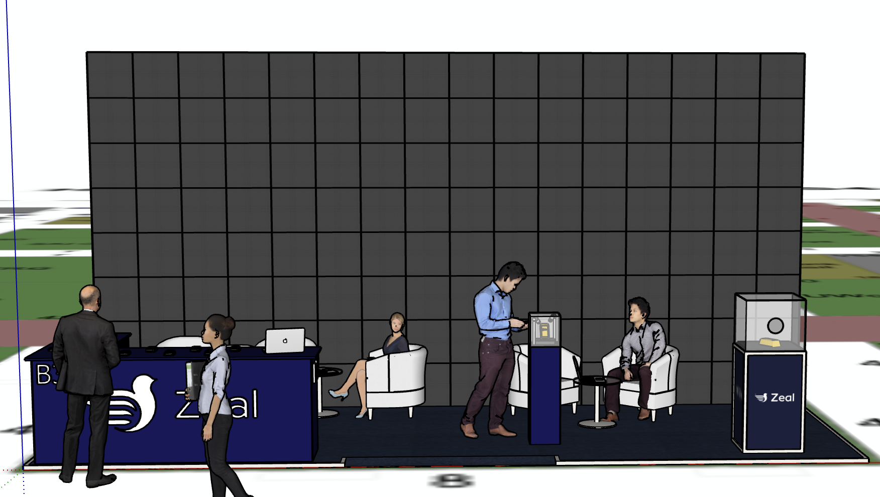 Zeal Retail Technology Show Ambien®360 Exhibition Stand Render Design