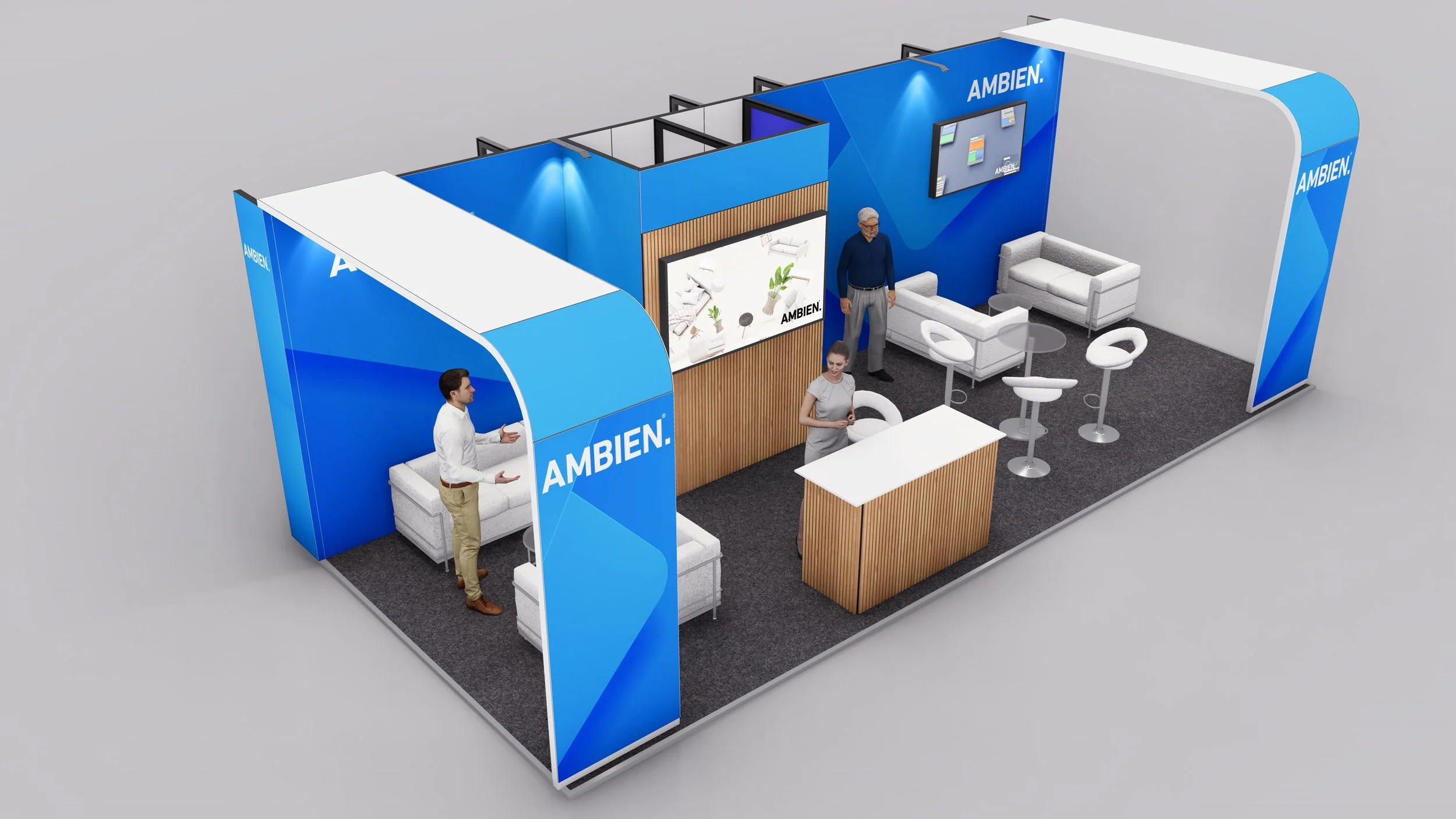 Pro Peninsula Exhibition Stand - 9m x 4m