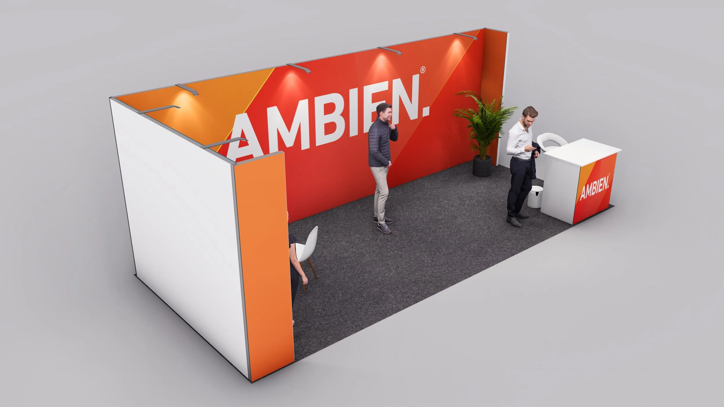 Corner Core Exhibition Stand - 7m x 3m