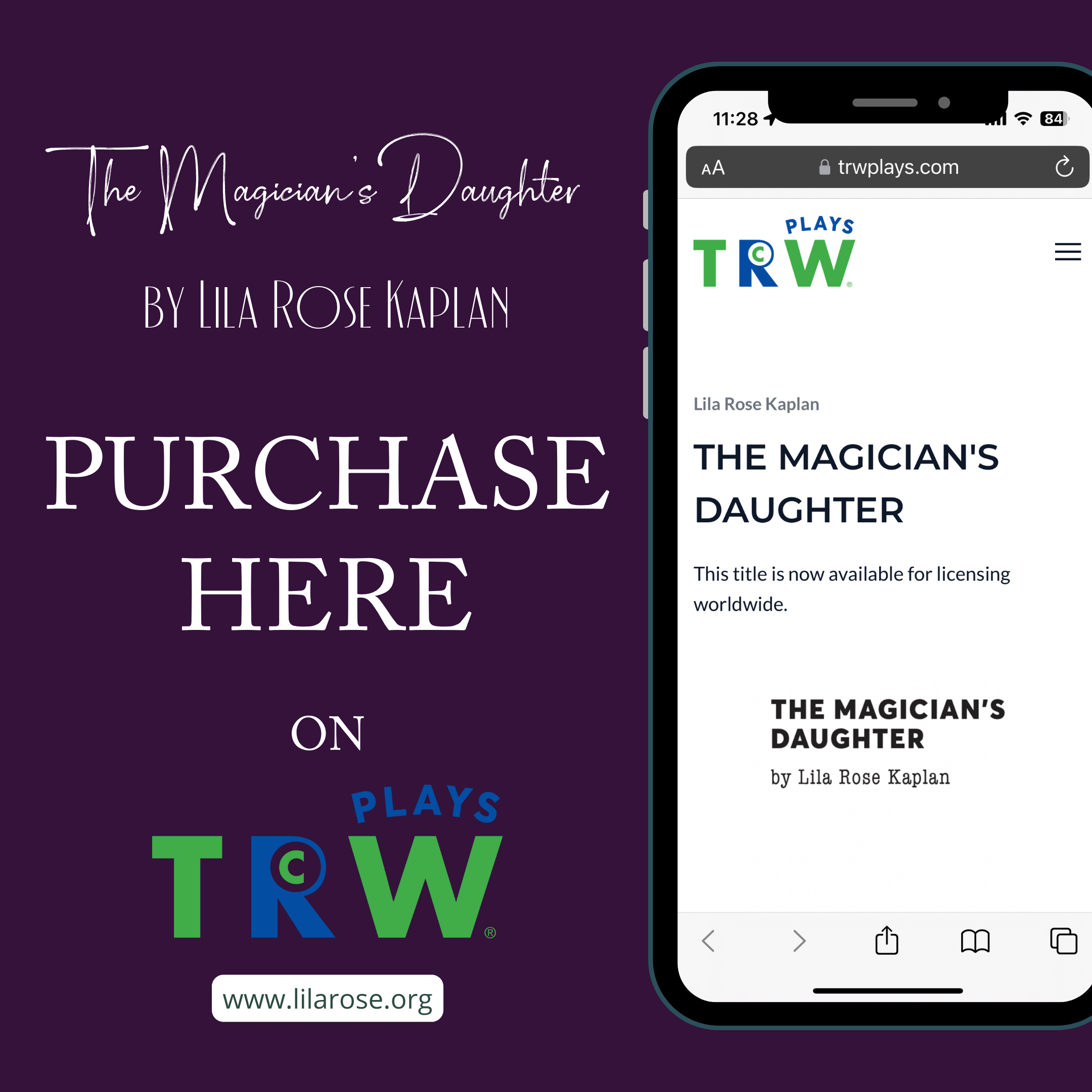 TRW publishes THE MAGICIAN’S DAUGHTER!