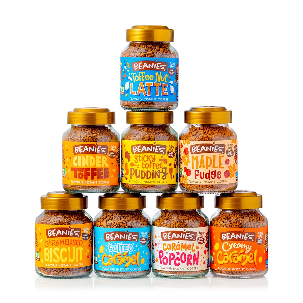 Beanies coffee ecommerce packshot