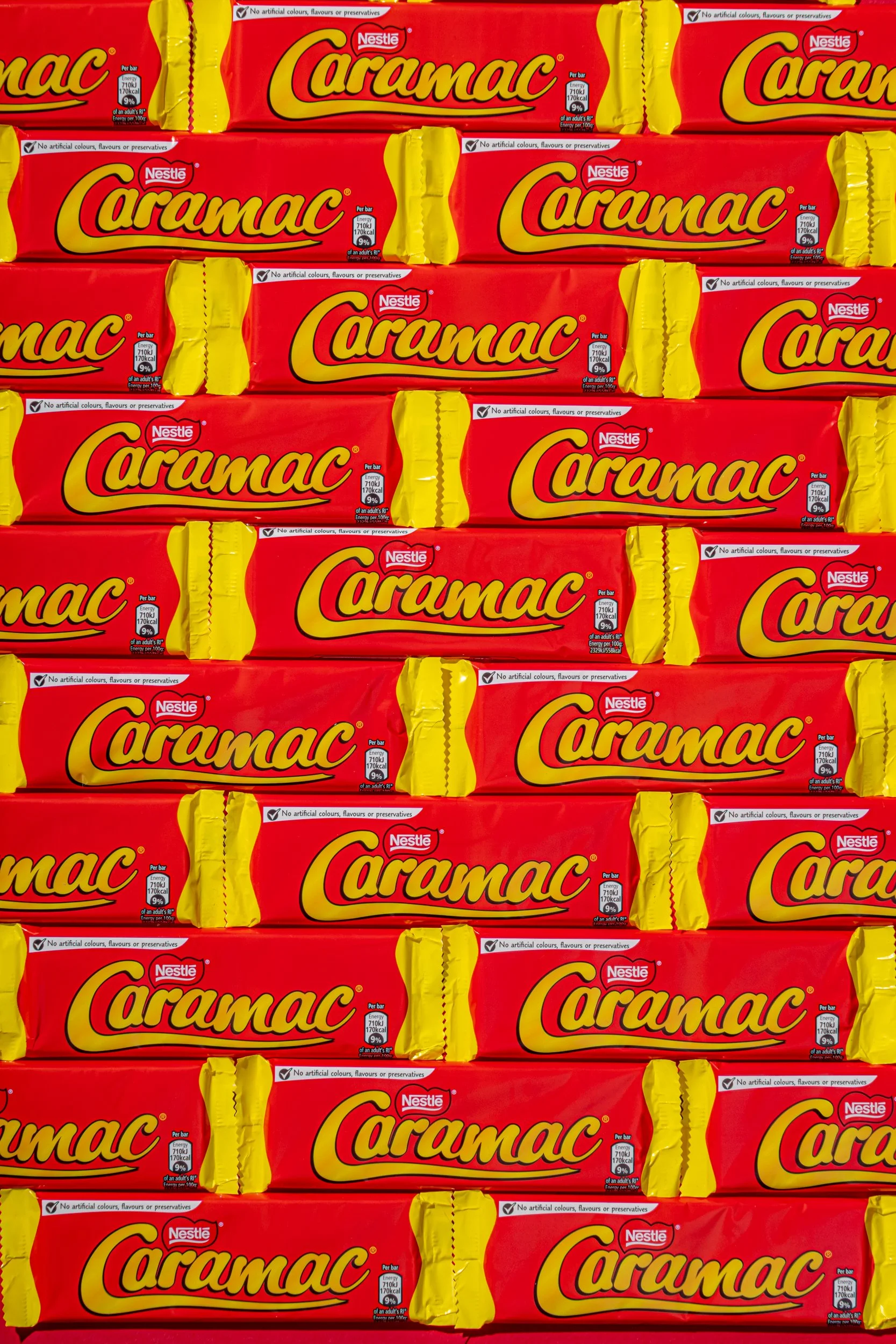Caramac bar grid stack