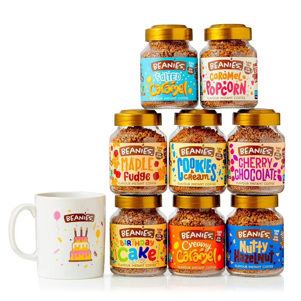 Beanies coffee ecommerce packshot