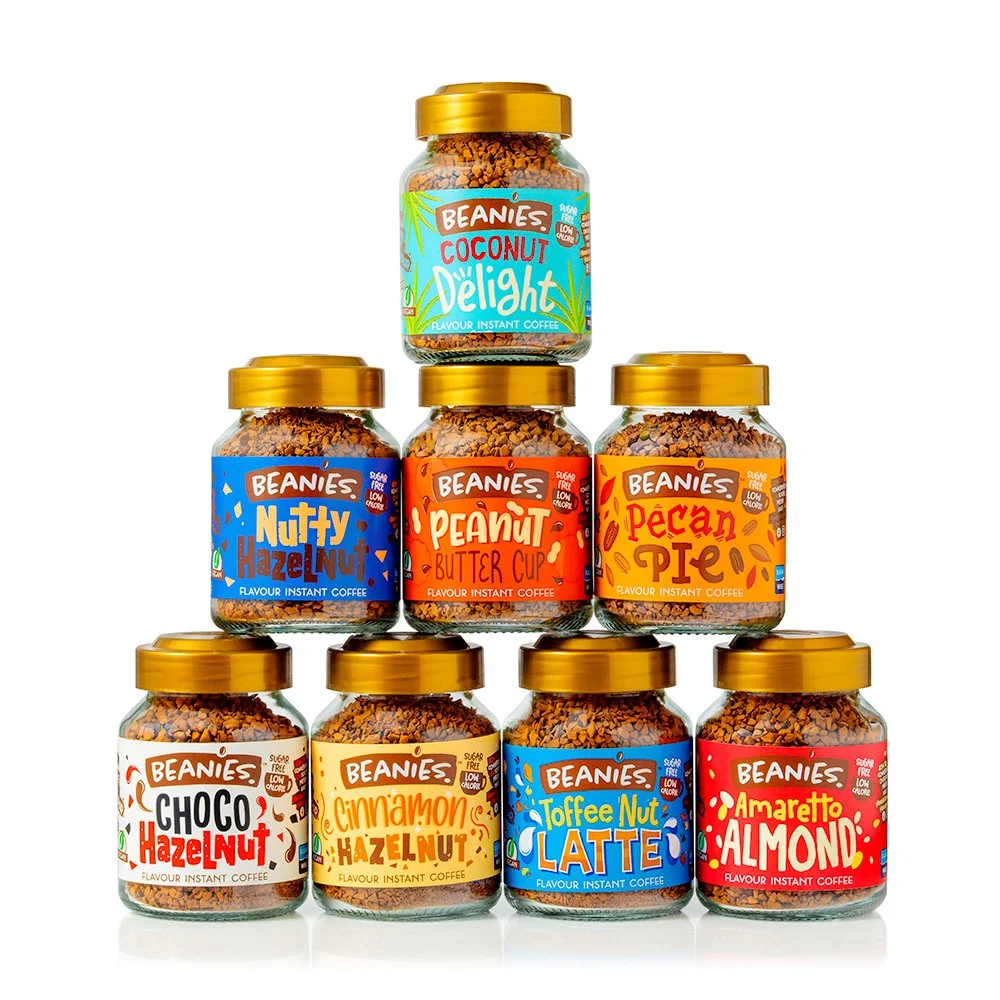 Beanies coffee ecommerce packshot