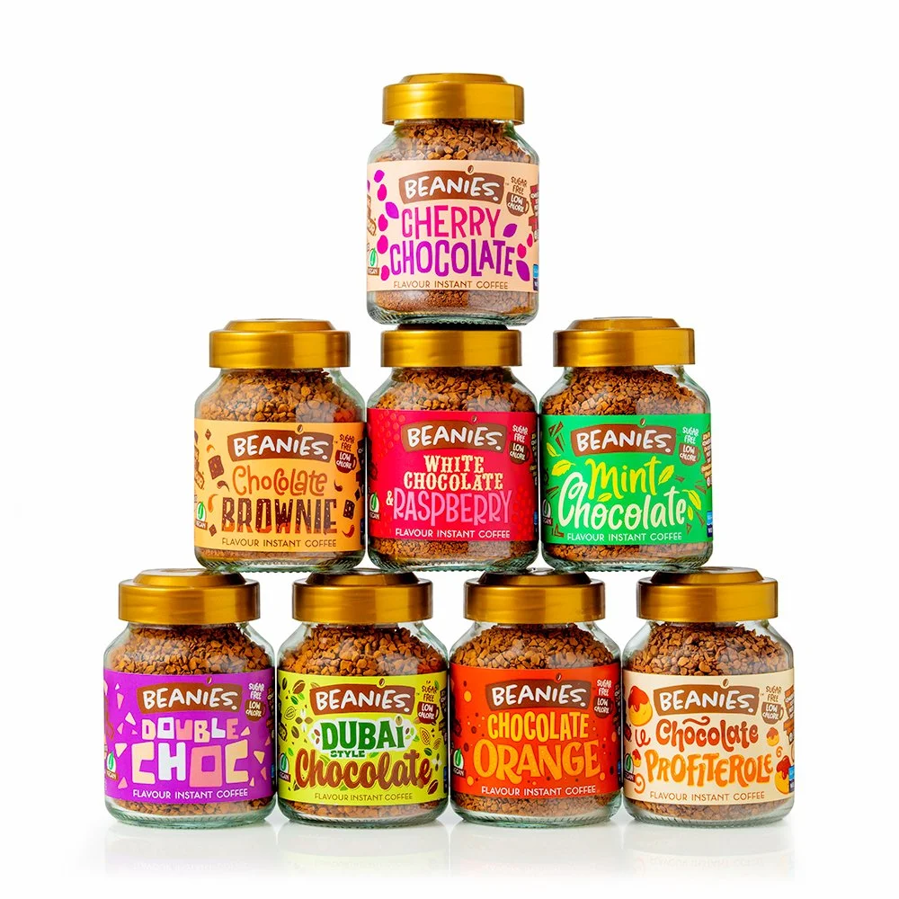 Beanies coffee ecommerce packshot