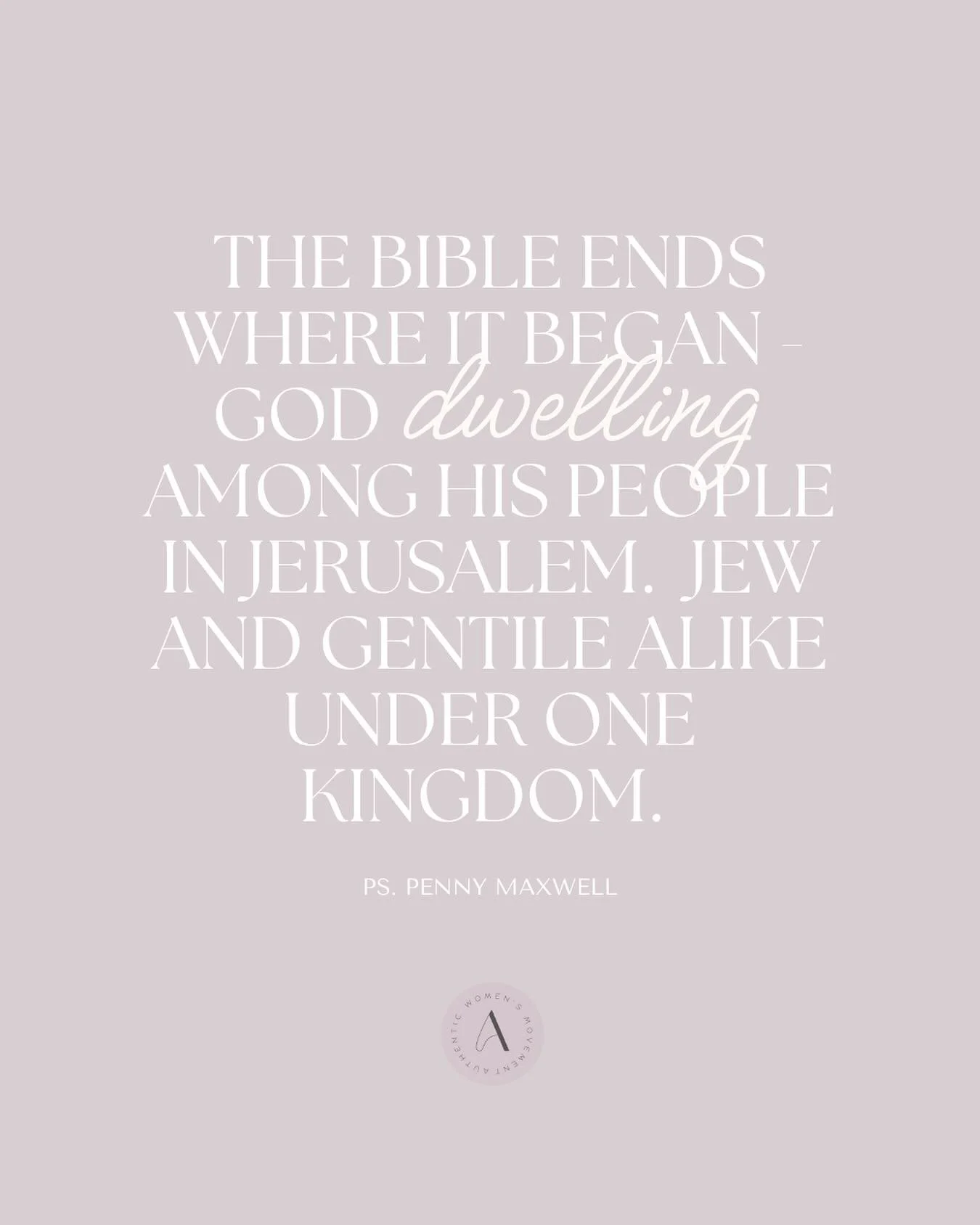 Ps. Penny&rsquo;s message this weekend was 🔥🔥🔥
&ldquo;The church was grafted into Israel&rsquo;s covenant tree &mdash; not a replacement, but a continuation of God&rsquo;s redemptive plan.&rdquo; 

What part of her message stood out to you the mos