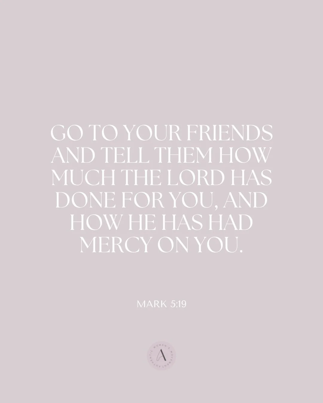 In the middle of caring for our homes, our families, working, and preparing for Easter, it&rsquo;s easy to stay focused on what&rsquo;s right in front of us.

Remember what Jesus says in Mark 5:19, &ldquo;Go to your friends and tell them how much the