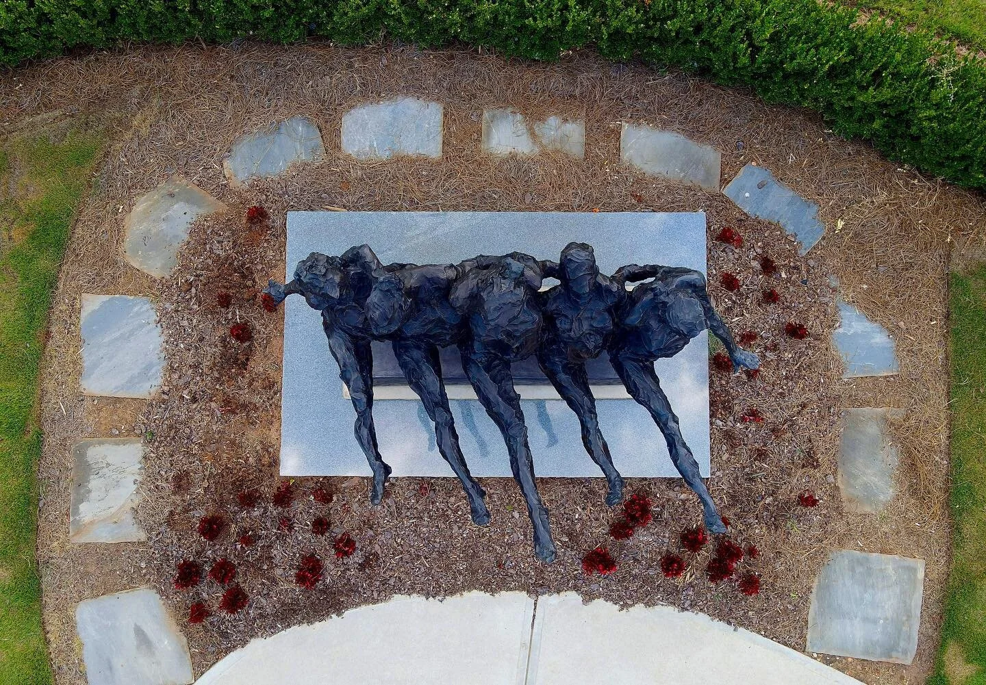 Woodruff Park dancers statue from a different perspective… #uptowncolumbus #woodruffpark