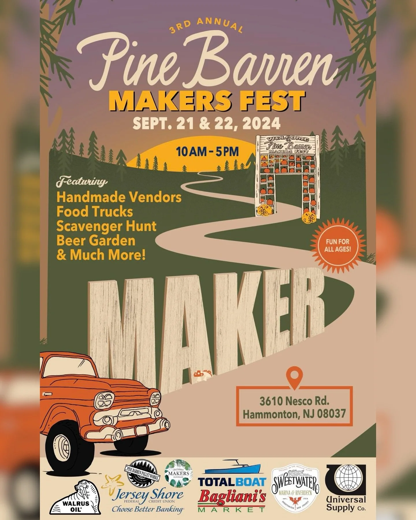 For my NJ/PA locals! Come out next weekend 9/21 and 9/22 for Pine Barrens Makers Fest! @pbmakersfest 

I&rsquo;ll be there with a handful of guitars to check out, including a sneak peek at some new models not yet released 👀

It&rsquo;ll be a great t