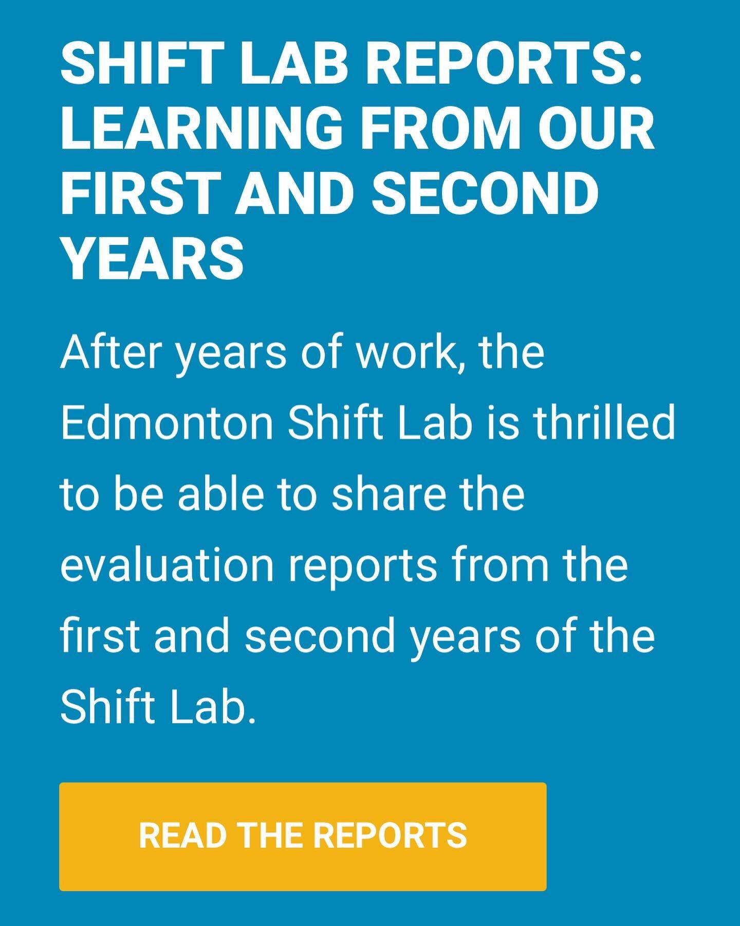 Catch a sneak peak of our final year two report on our website. 
Some physical copies being made as well. But limited number. 
https://www.edmontonshiftlab.ca/report/