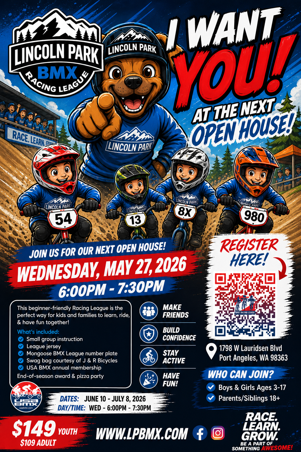 BMX LEague OPEN HOUSE May 27th