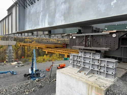 Juneau Creek Bridge — aerial progress