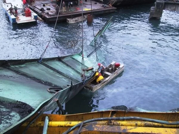 Westshore Quadrant Shiploader salvage operation