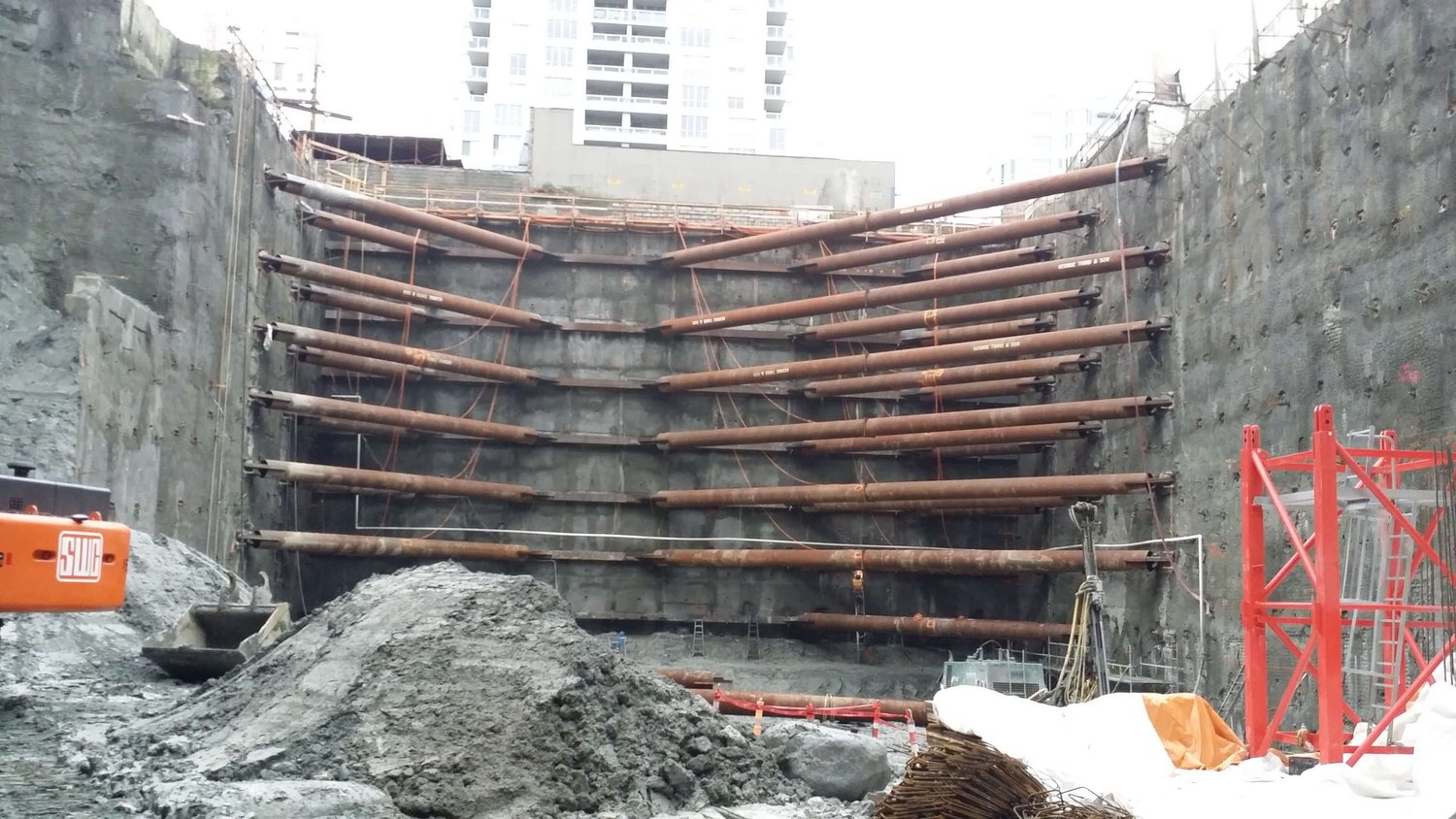 Vancouver House Building foundation shoring detail