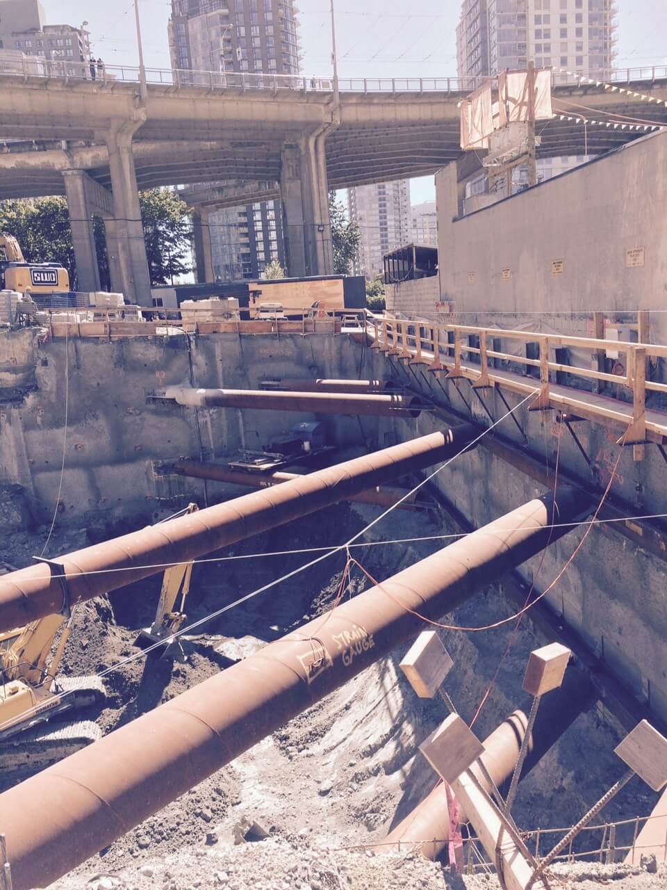 Vancouver House Building deep excavation support system