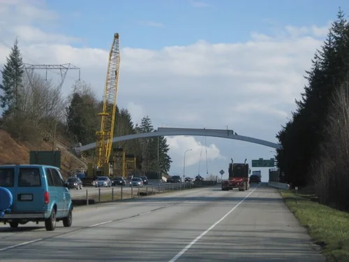 Pioneer Pedestrian Bridge installation