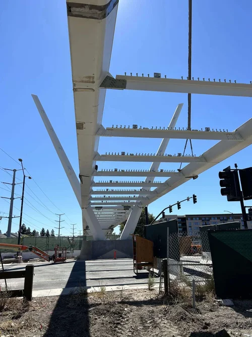 Bollinger Canyon Bridge — steel superstructure detail