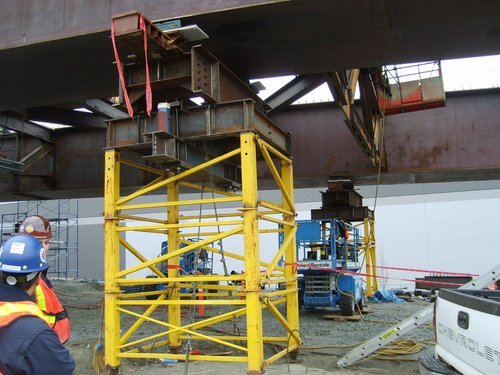 Coast Meridian Overpass — completed bridge structure