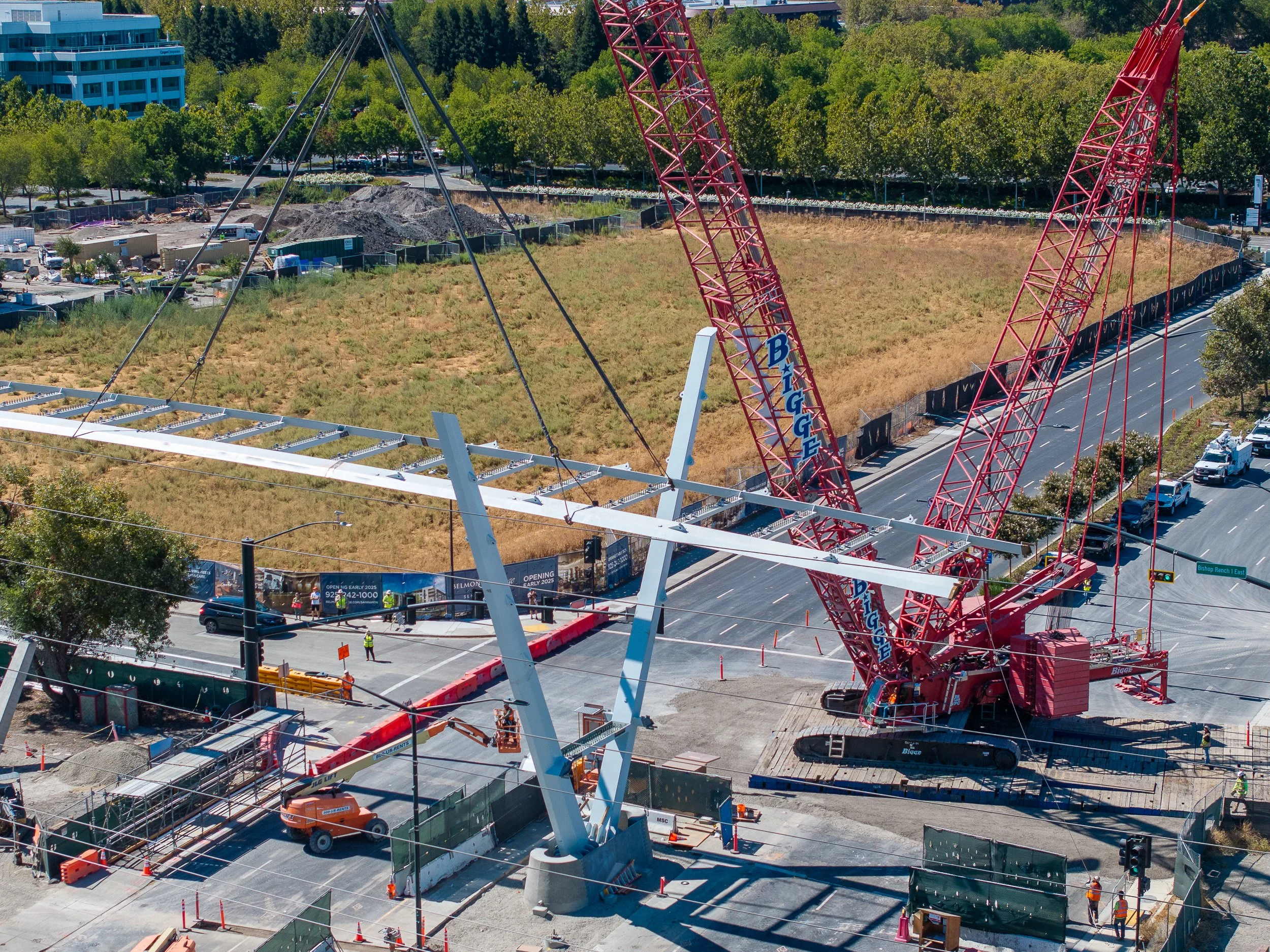Bollinger Canyon Bridge — aerial overview