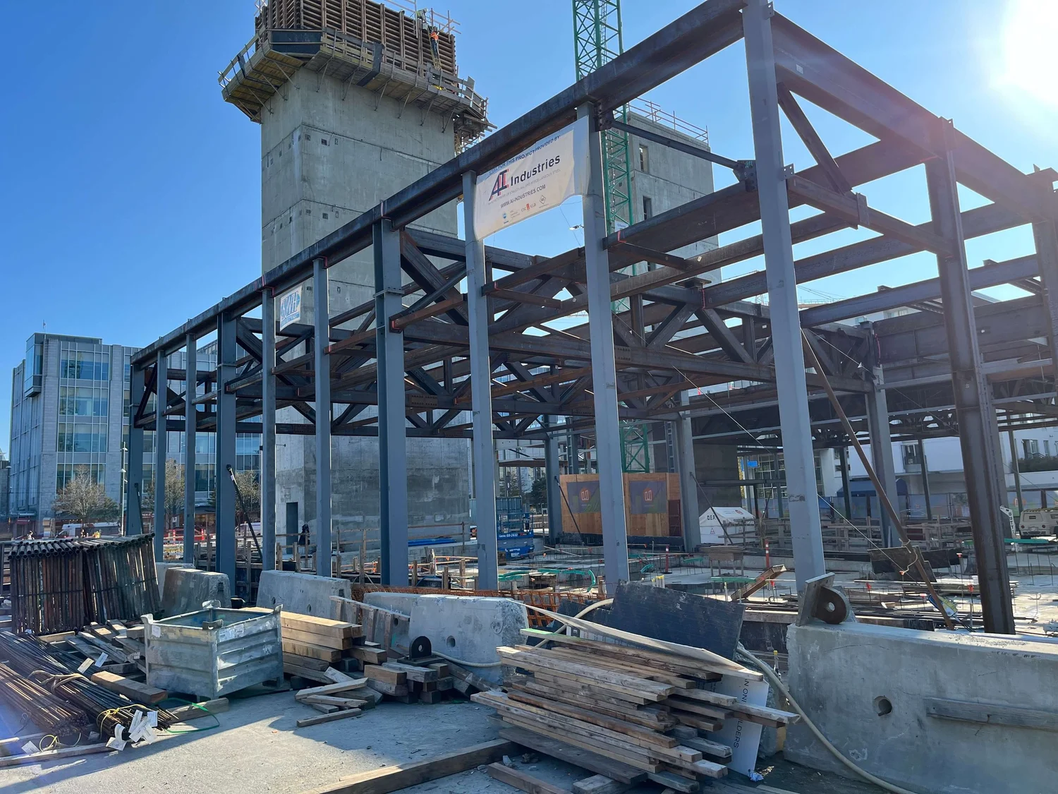 UBC Gateway structural steel frame