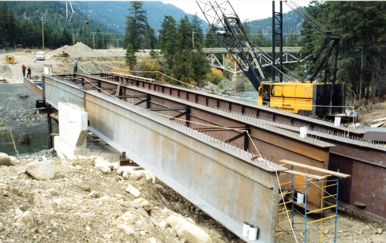 Sterling Creek Bridge six-legged bent with rockers