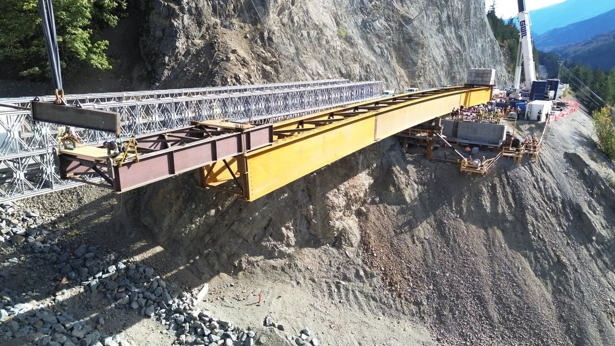 Falls Creek Bridge aerial view Fraser Canyon
