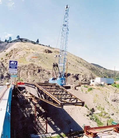 Ashcroft Bridge — bathtub girder erection